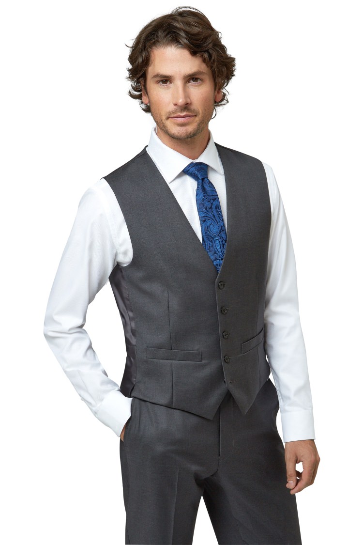 Lanificio F.lli Cerruti Dal 1881 Tailored Fit Charcoal Waistcoat