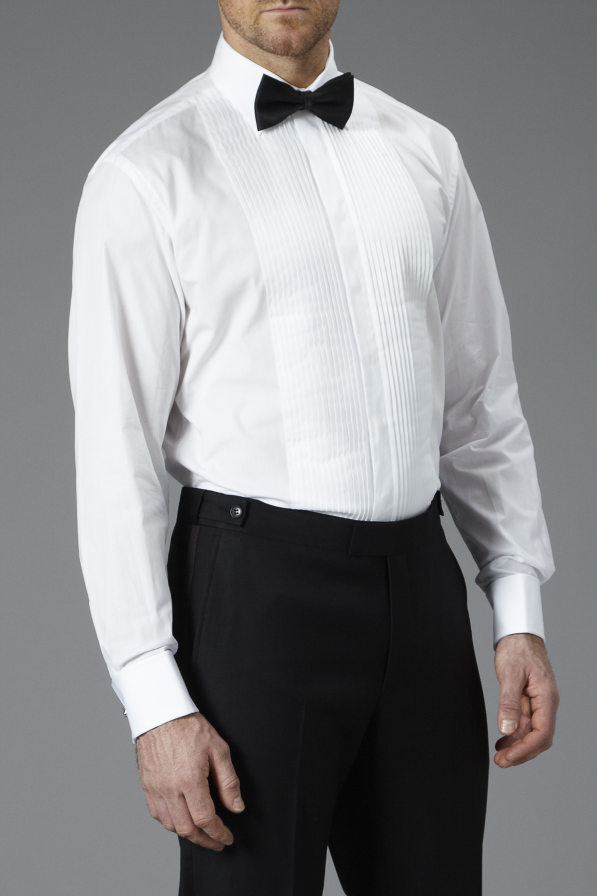 Moss Bros Covent Garden Narrow Pleat Normal Collar Dress Shirt Buy Online at Moss