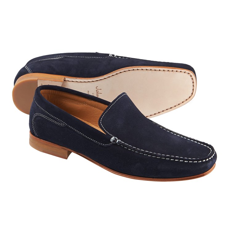 John White Navy Venice Loafer