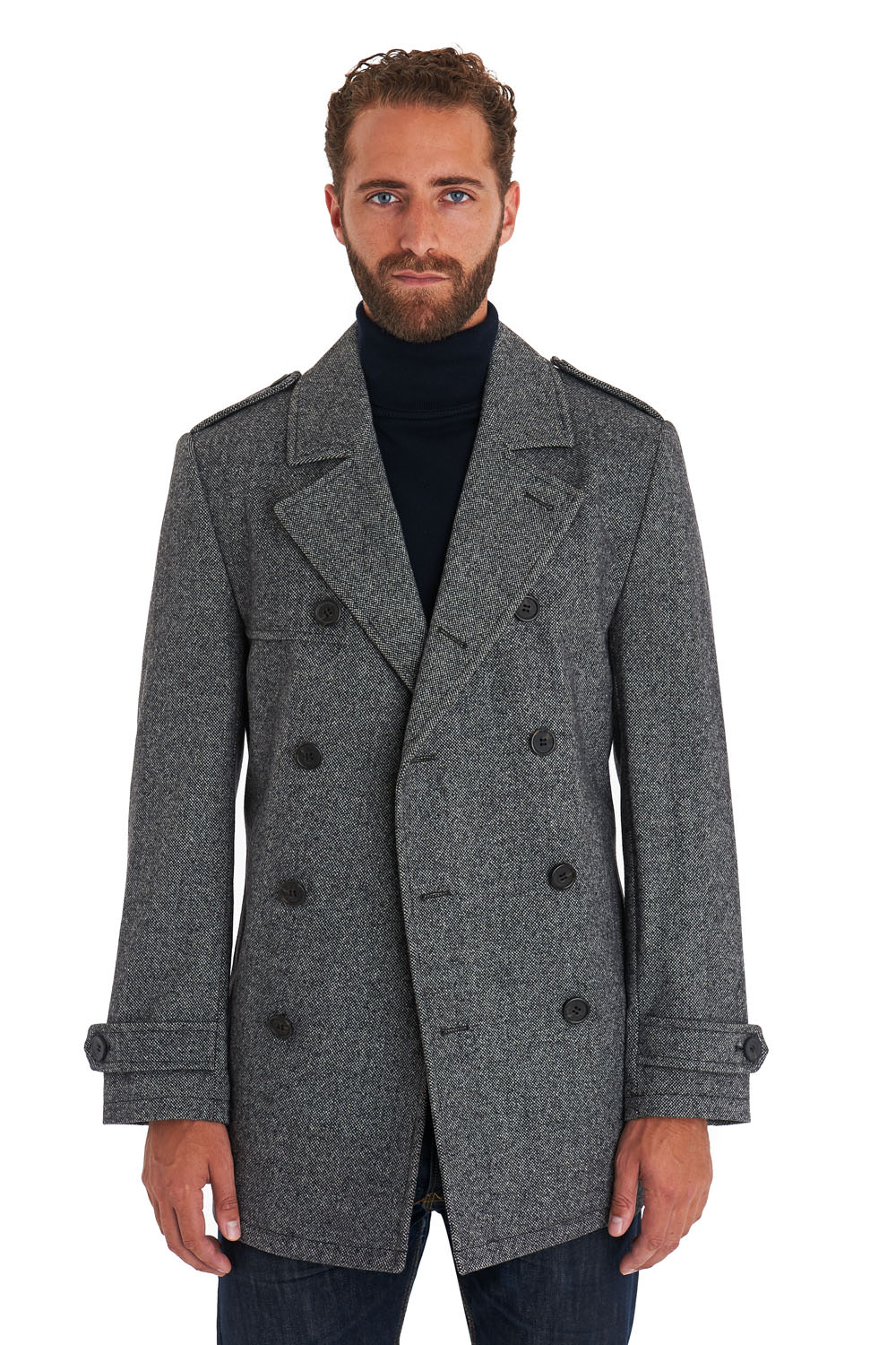 Moss 1851 Tailored Fit Grey Double Breasted Jacket | Buy Online at Moss