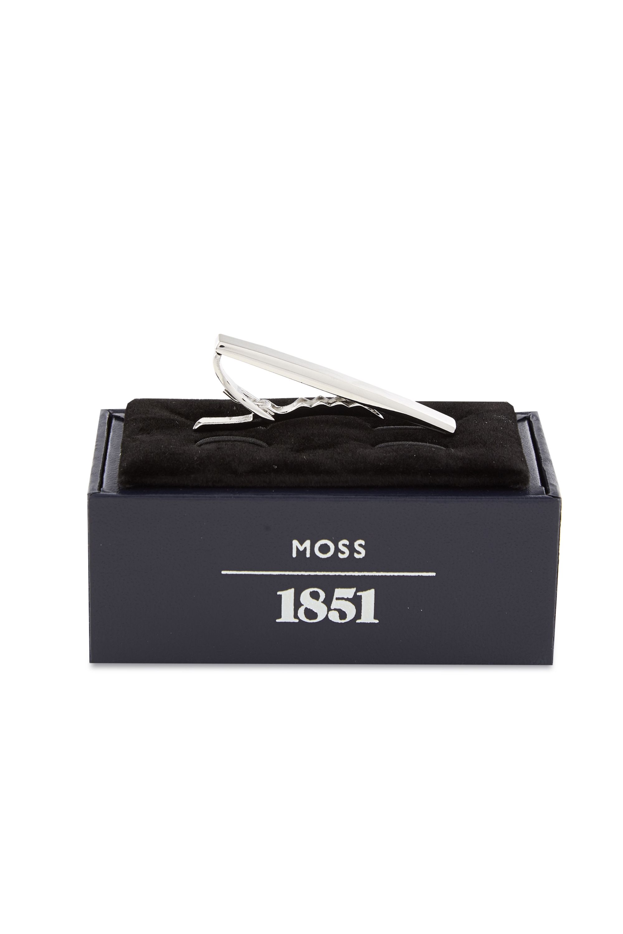 Brushed Silver Tie Clip