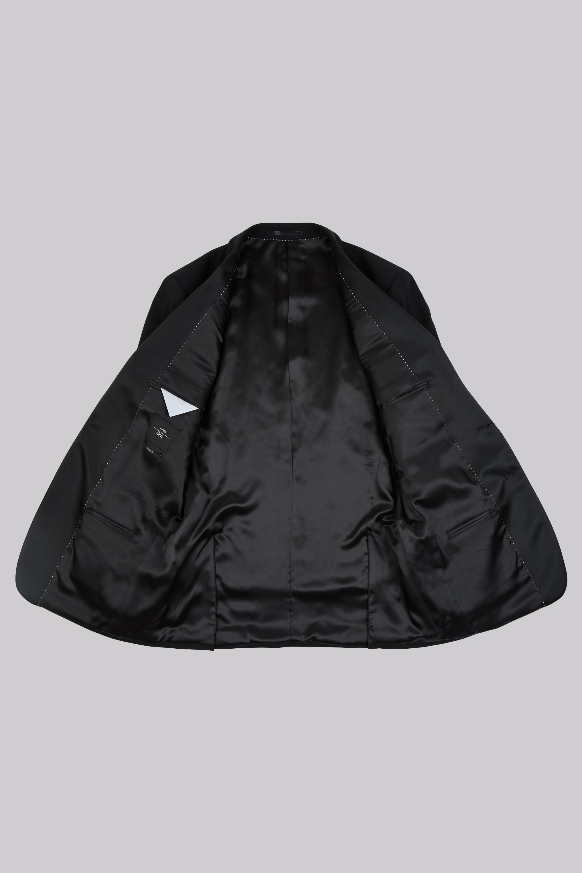 Moss Esq. Regular Fit Black Peak Lapel Tuxedo Jacket