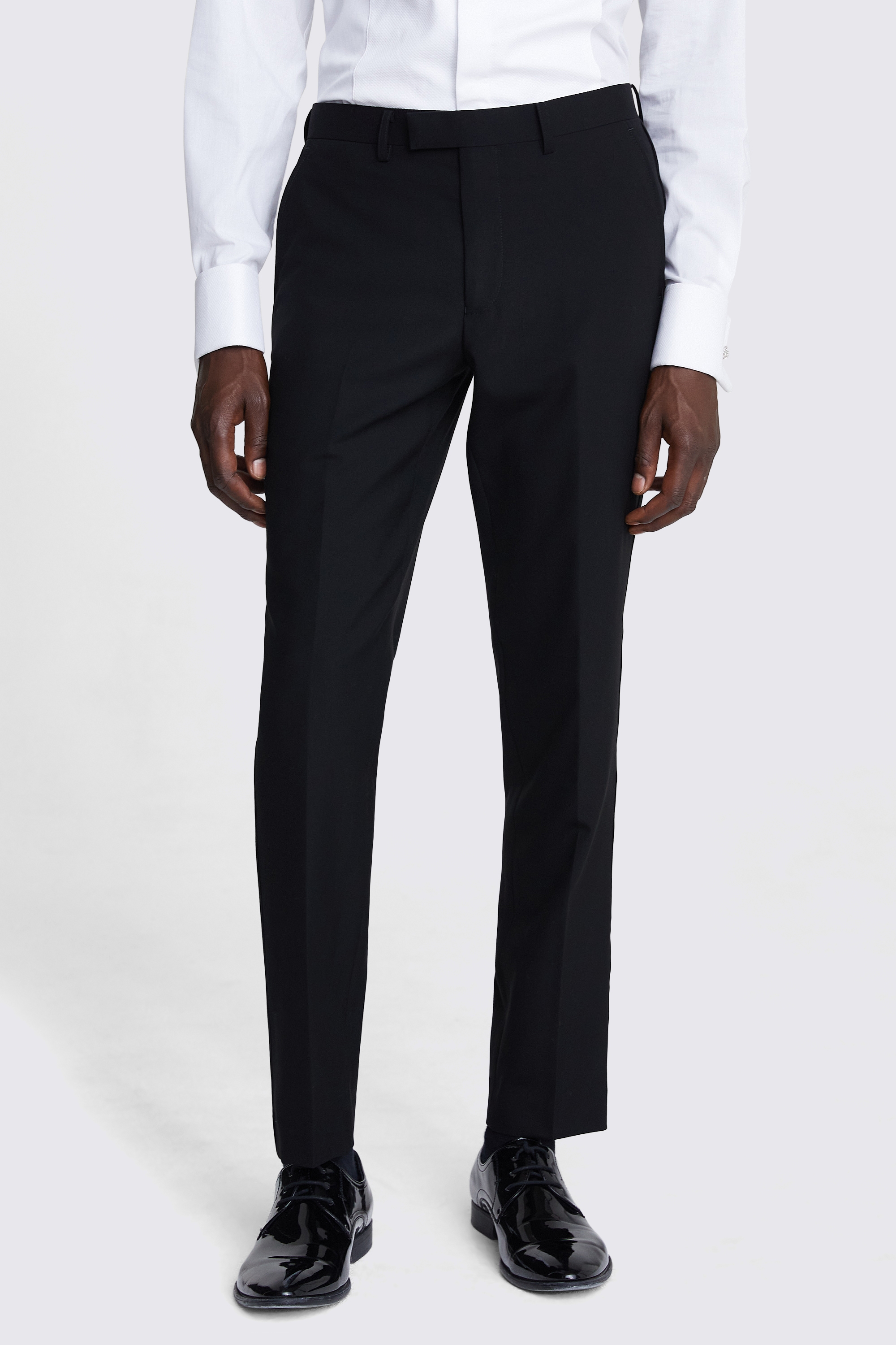 Mens Black Modern Fit Suit Pants  DK SUIT DISCOUNTERS