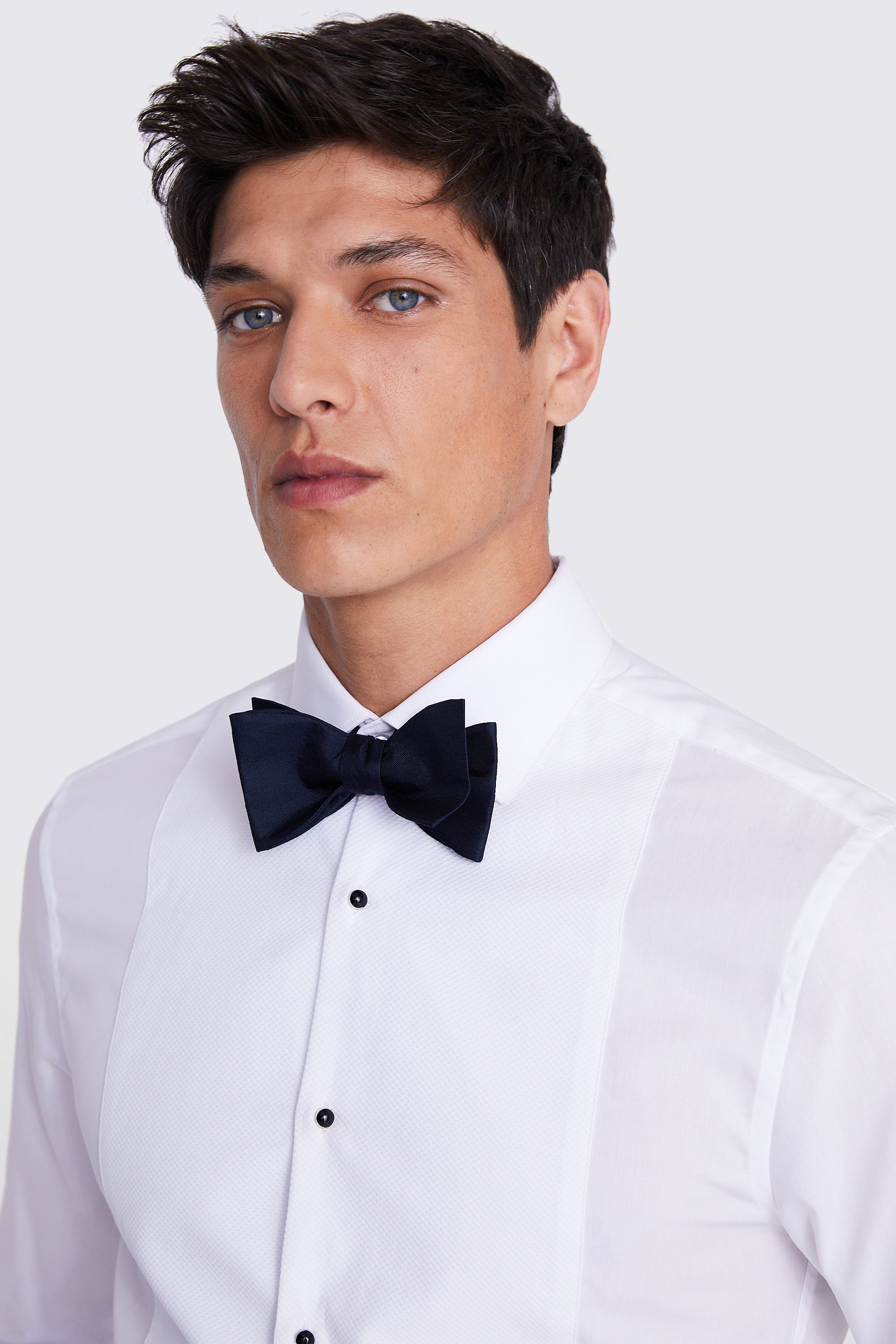 Midnight Navy Silk Self-Tie Bow Tie