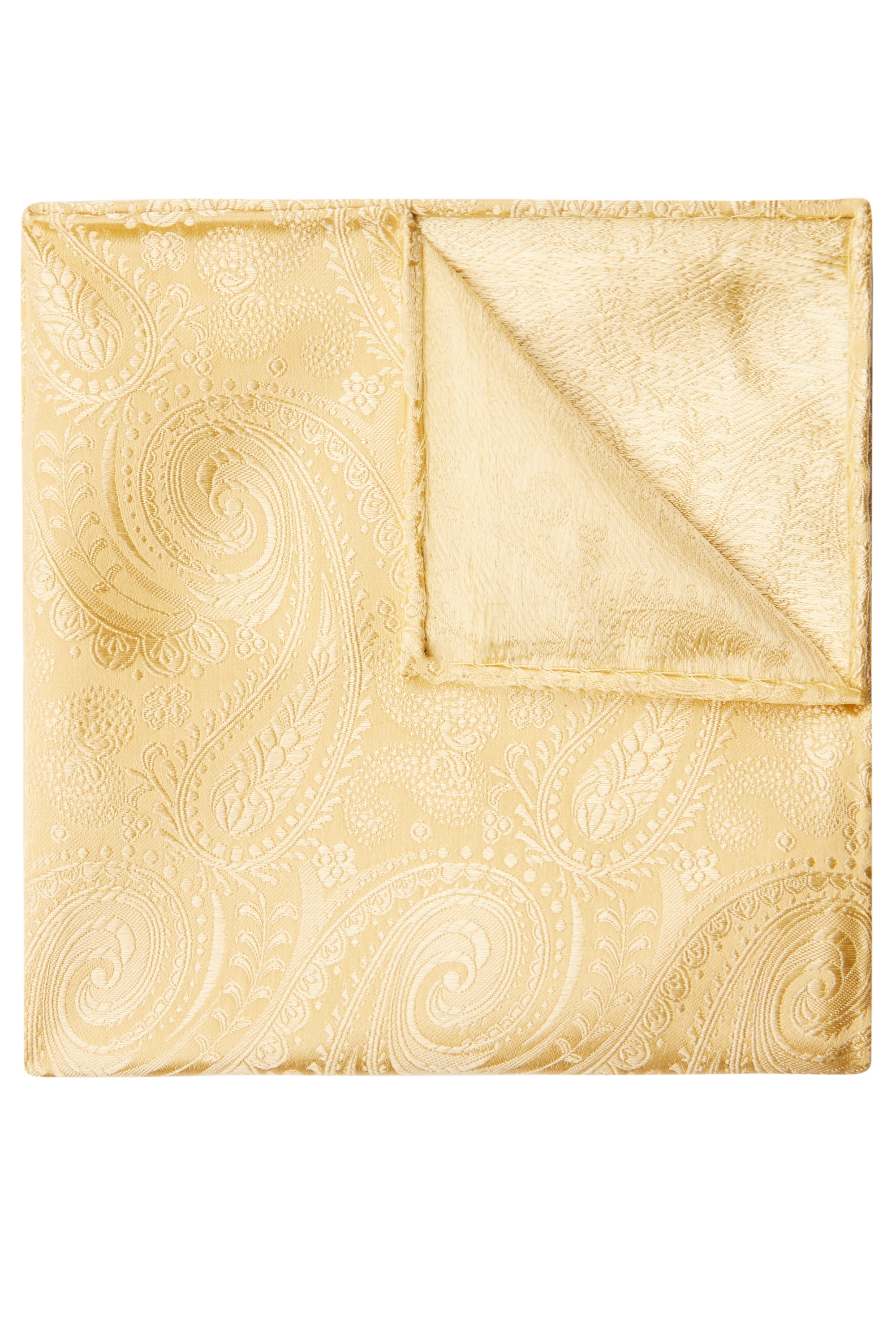 Gold Paisley Pocket Square