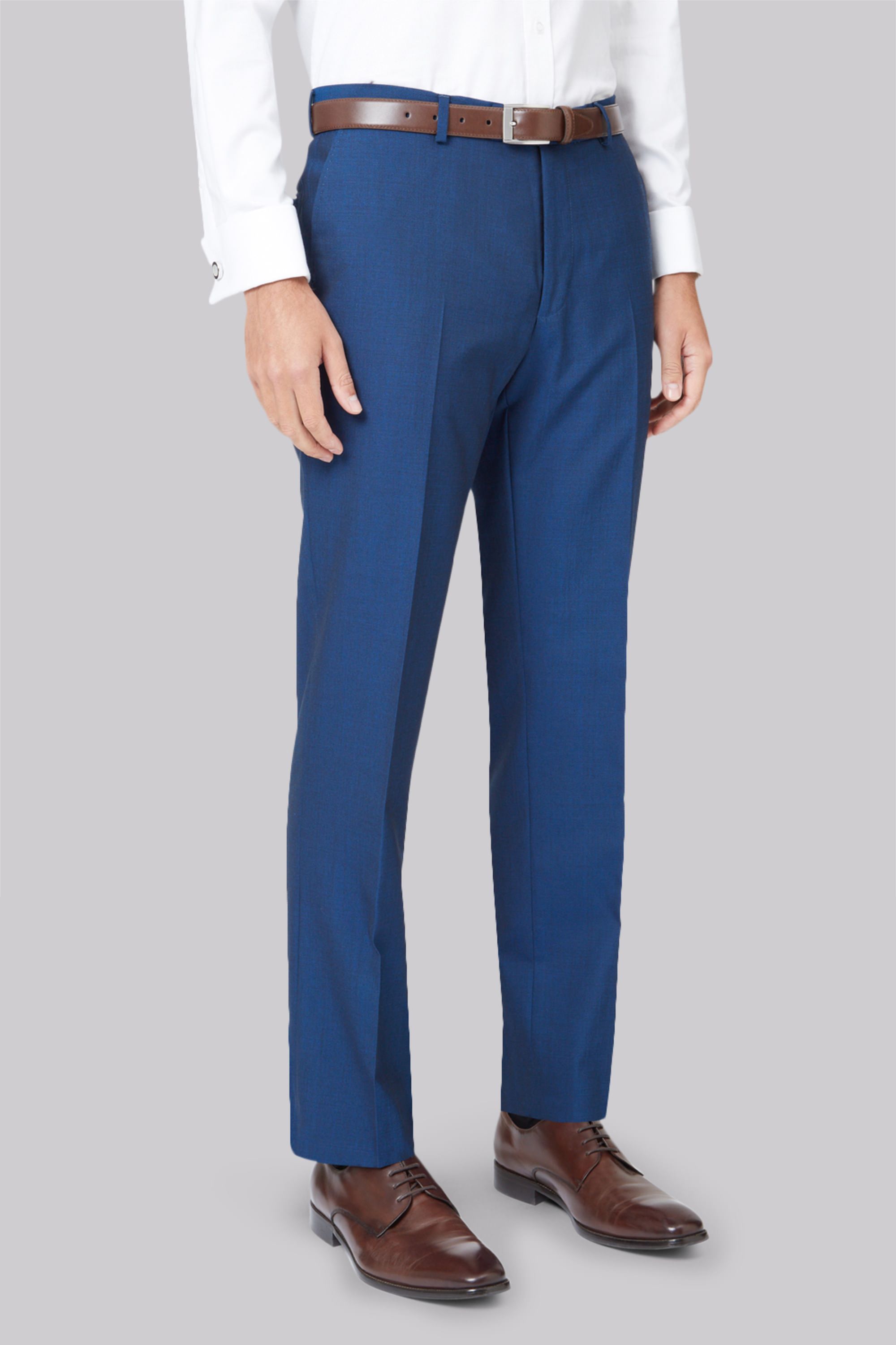 Ted Baker Tailored Fit Teal Mohair Look Trousers