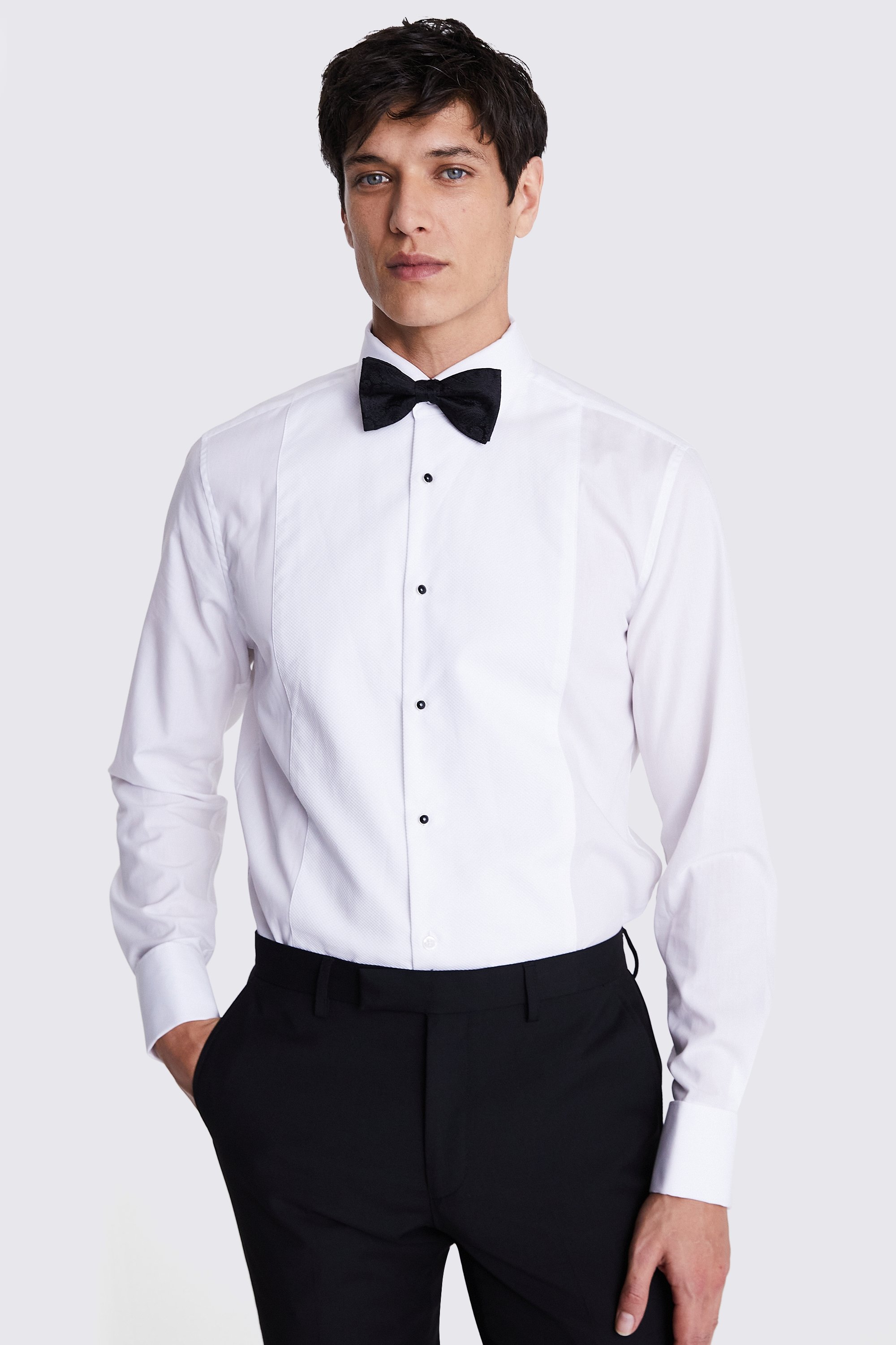 Black Paisley Silk Bow Tie