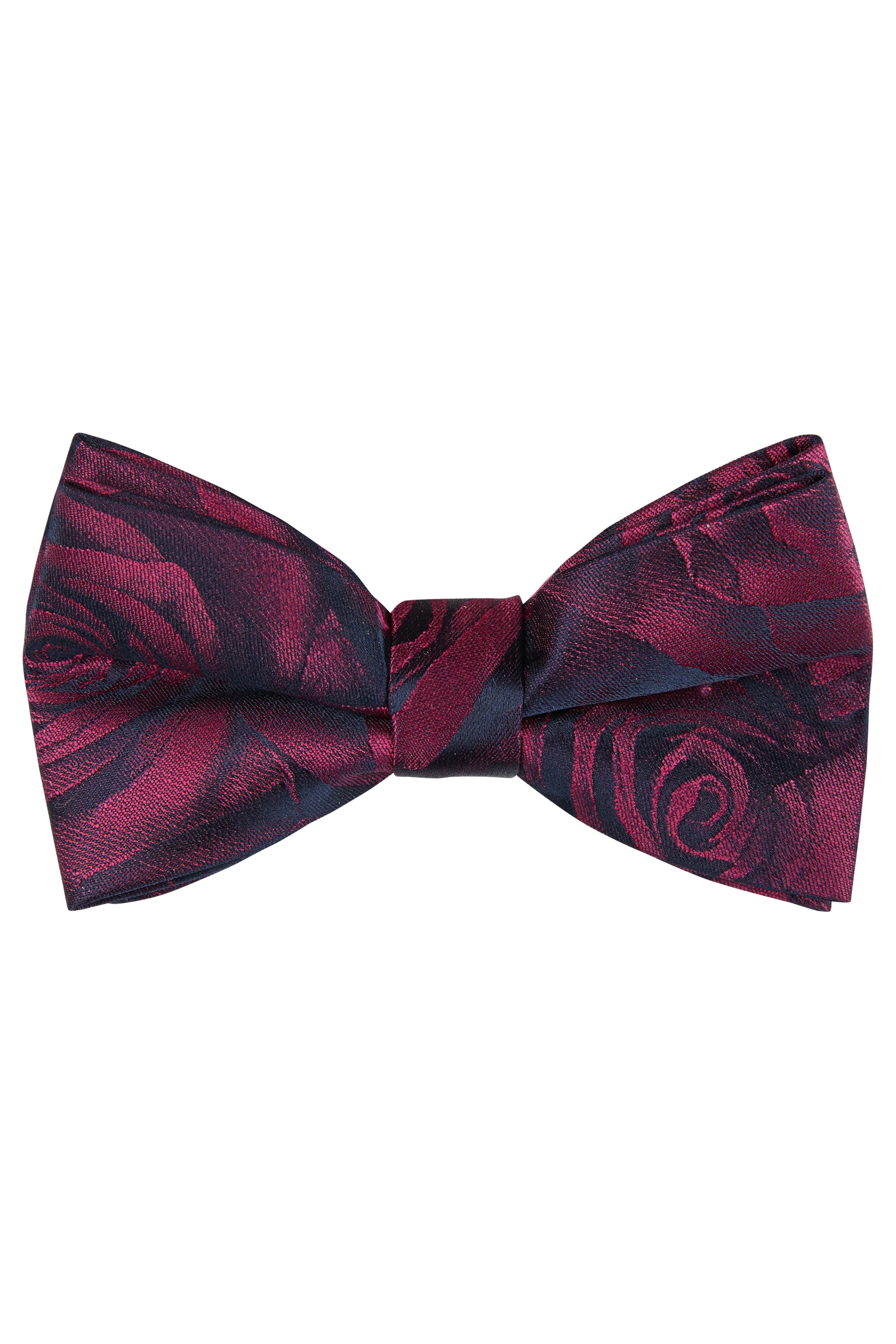 Moss London Fuschia Rose Bow Tie 