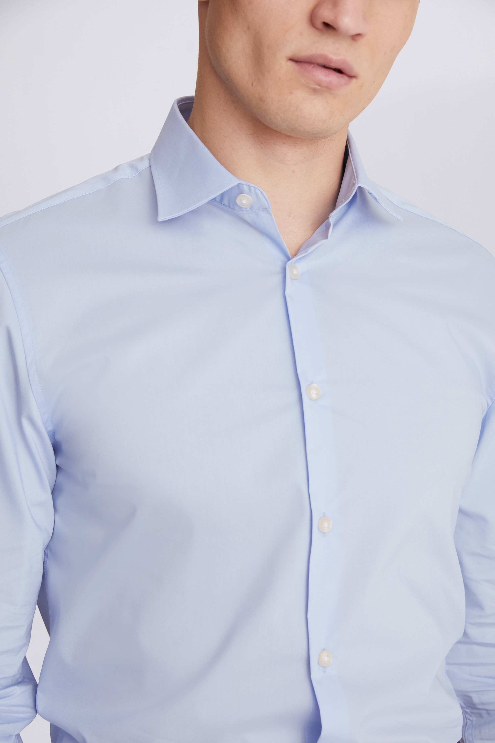 Slim Fit Sky Stretch Shirt | Buy Online at Moss