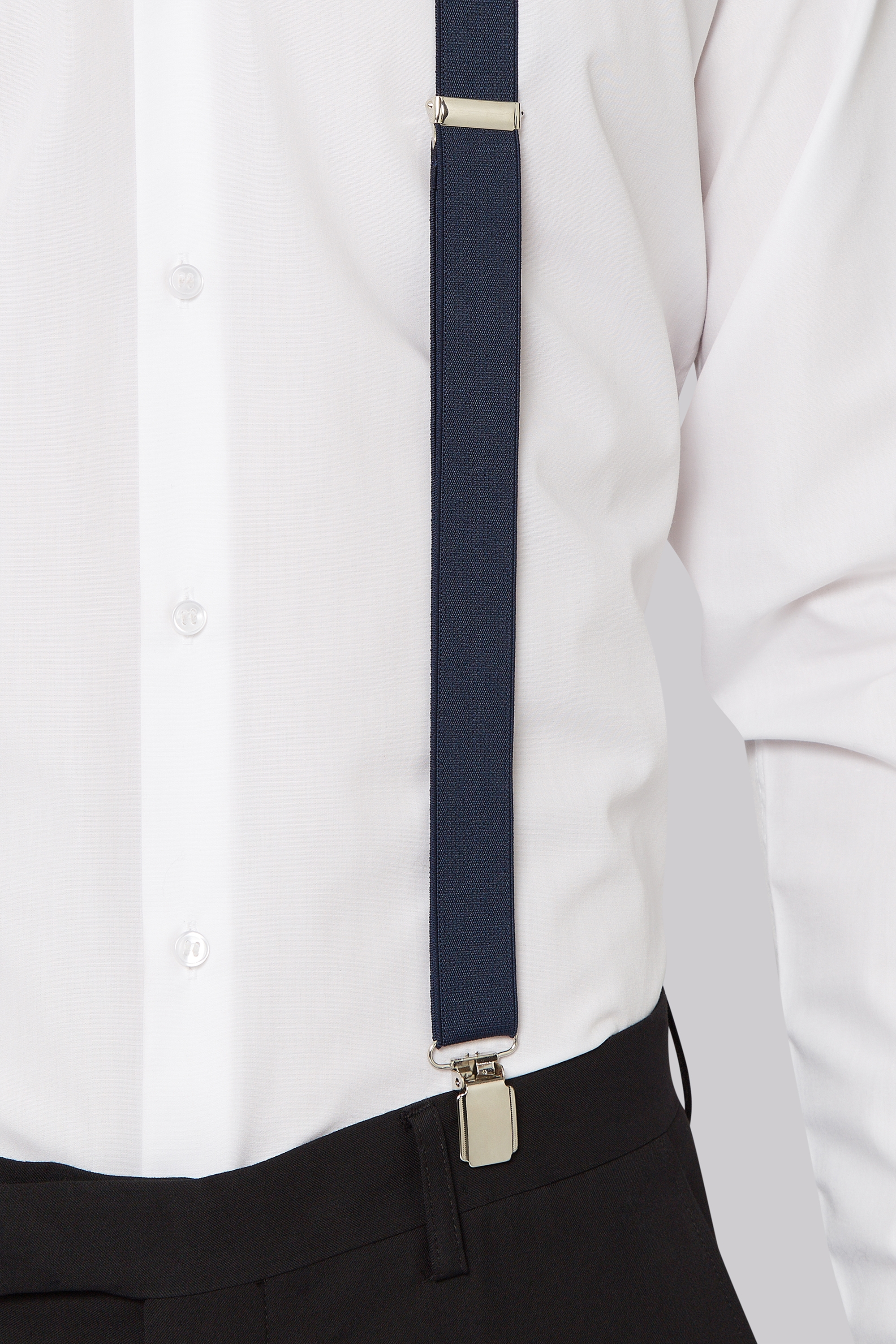 Navy Skinny Clip-On Braces | Buy Online at Moss