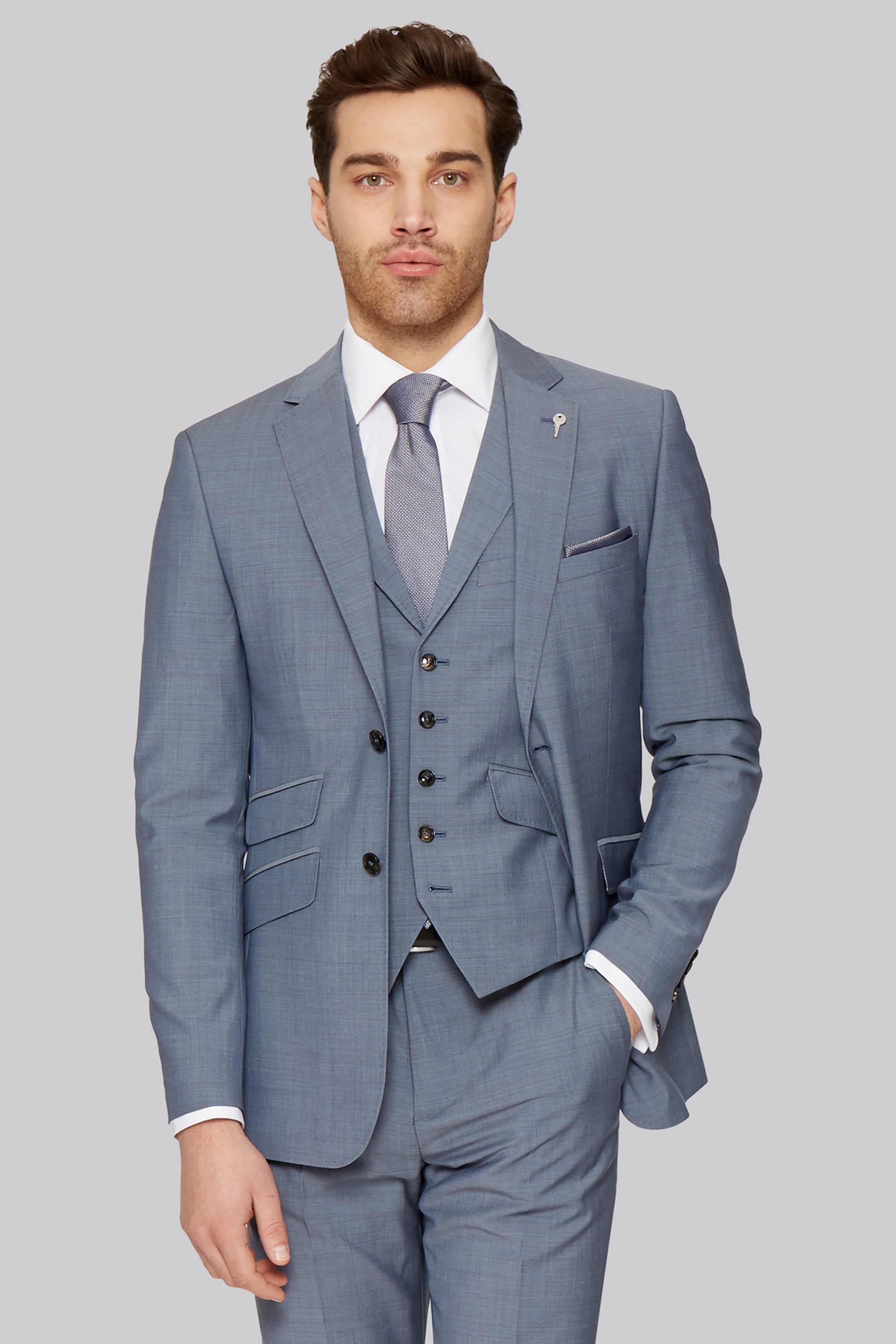 Ted Baker Tailored Fit Light Blue Jacket | Buy Online at Moss