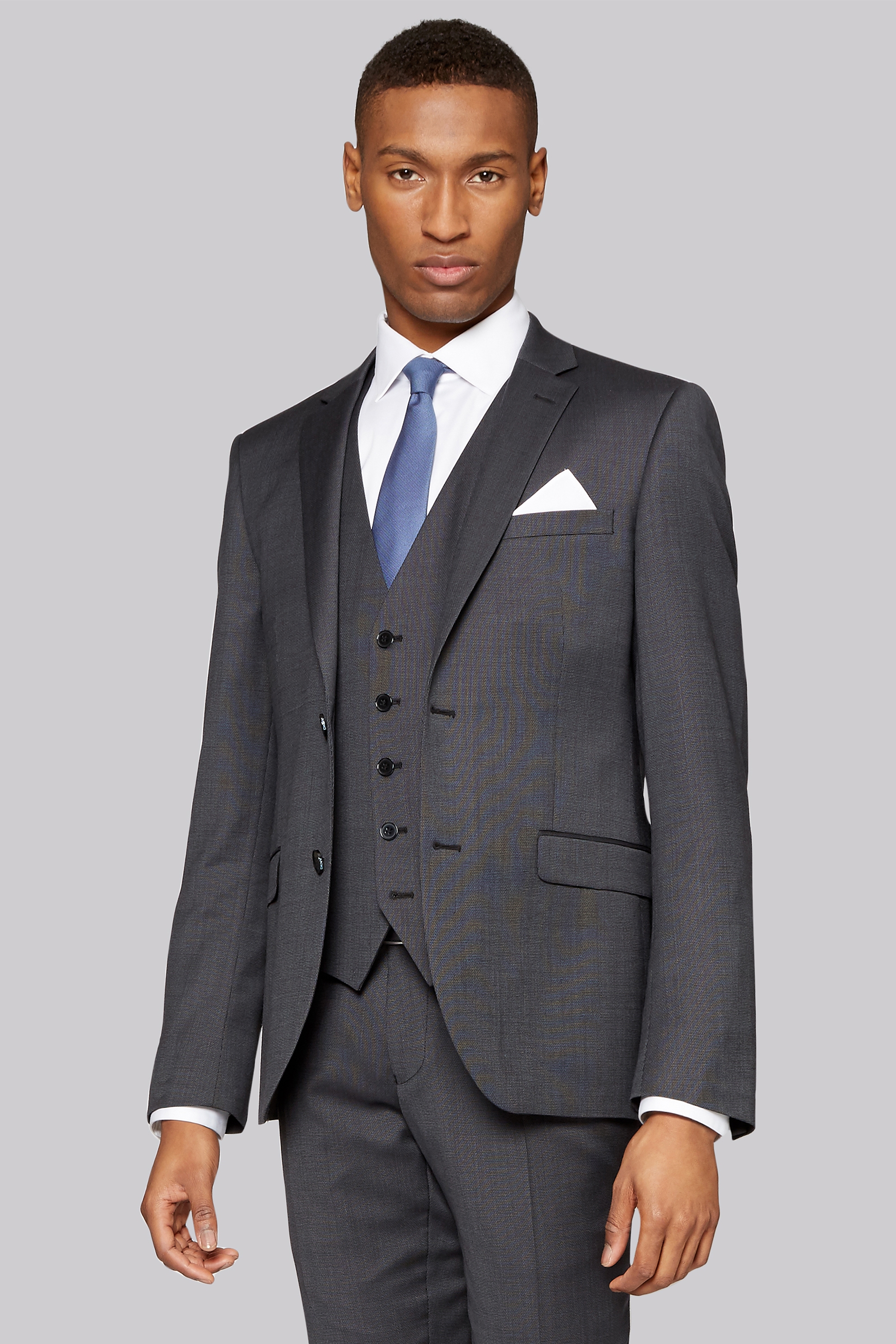 charcoal suit grey waistcoat