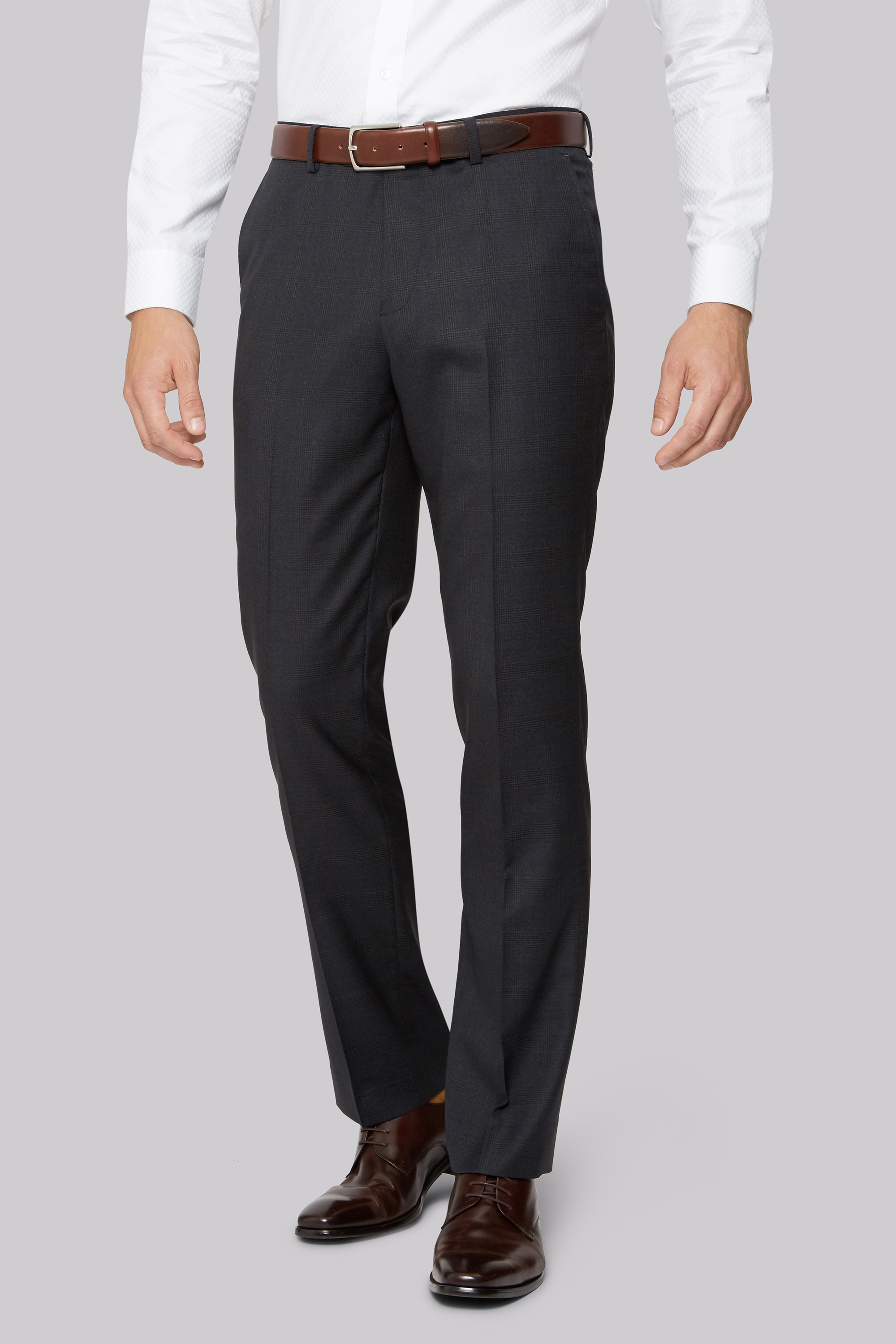 Lanificio F.lli Cerruti Dal 1881 Cloth Tailored Fit Charcoal Check Pants