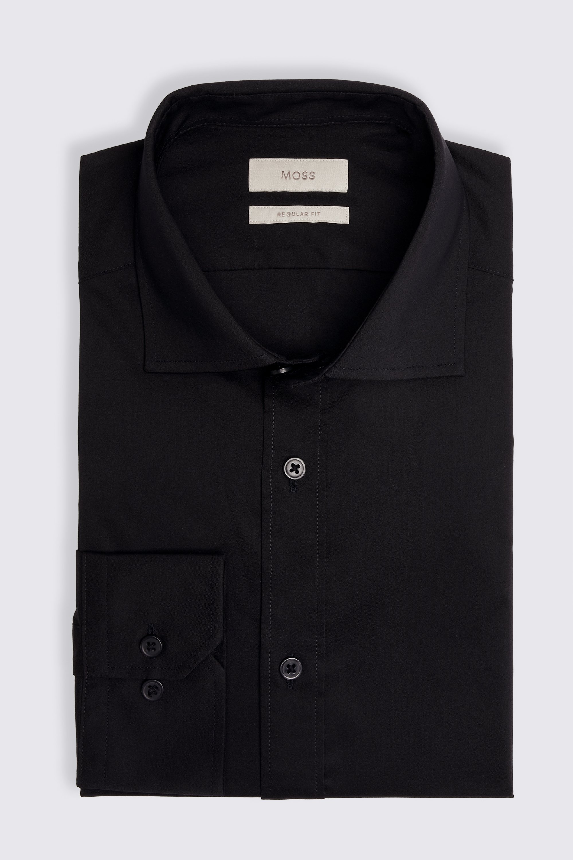 Slim Fit Black Stretch Shirt