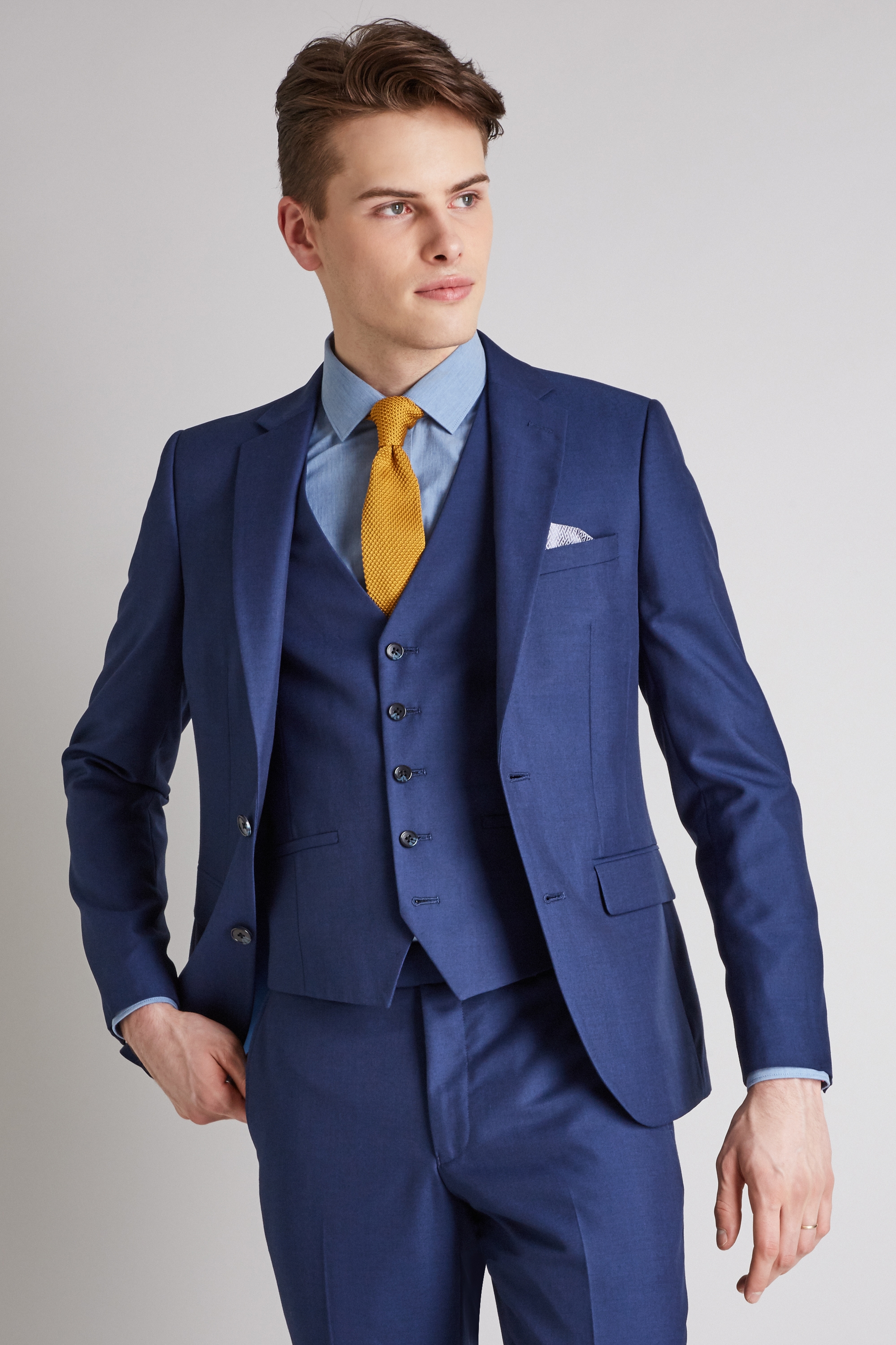 Moss London Skinny/Slim Fit Blue Jacket