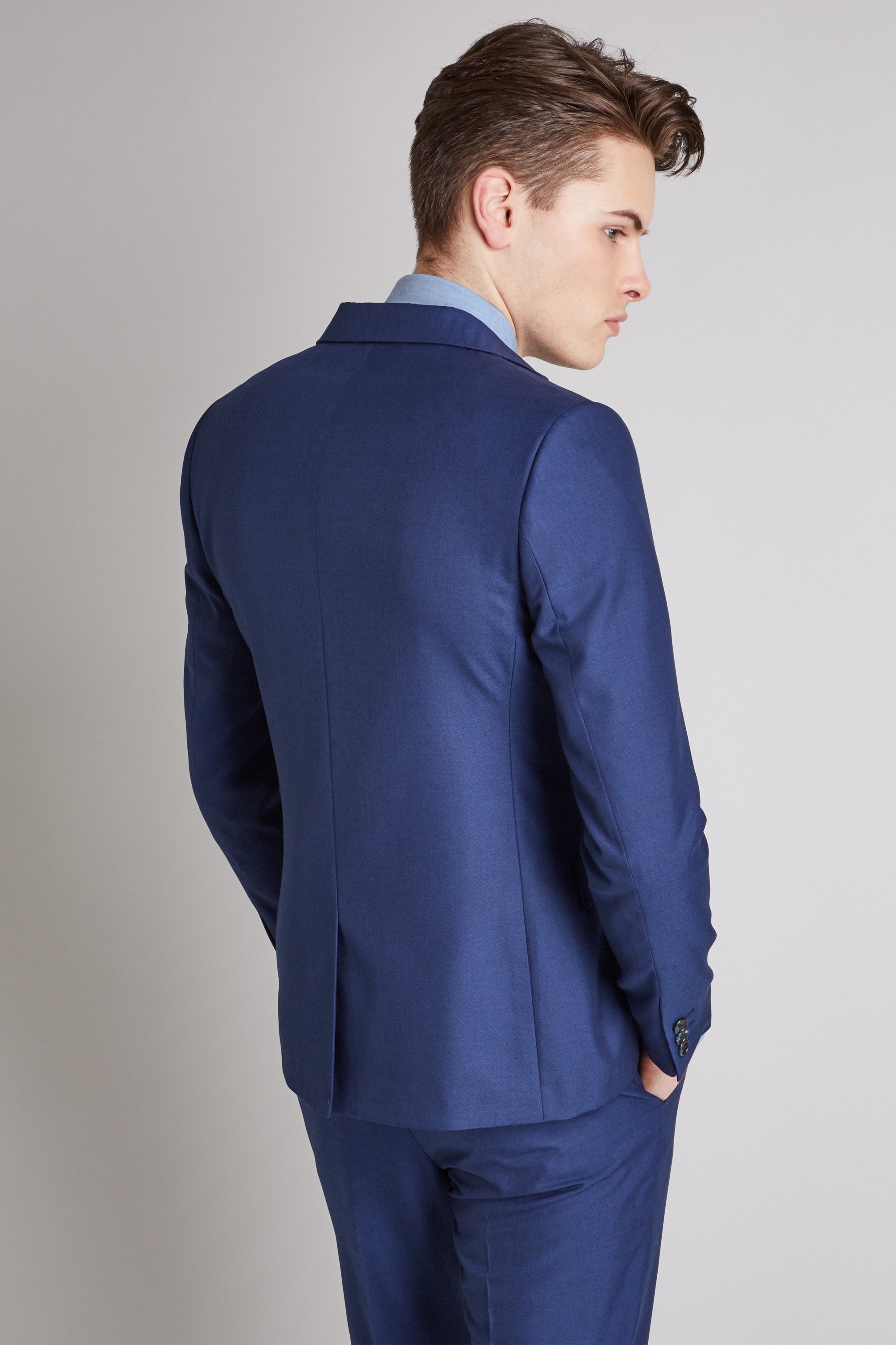 Moss London Skinny/Slim Fit Blue Jacket
