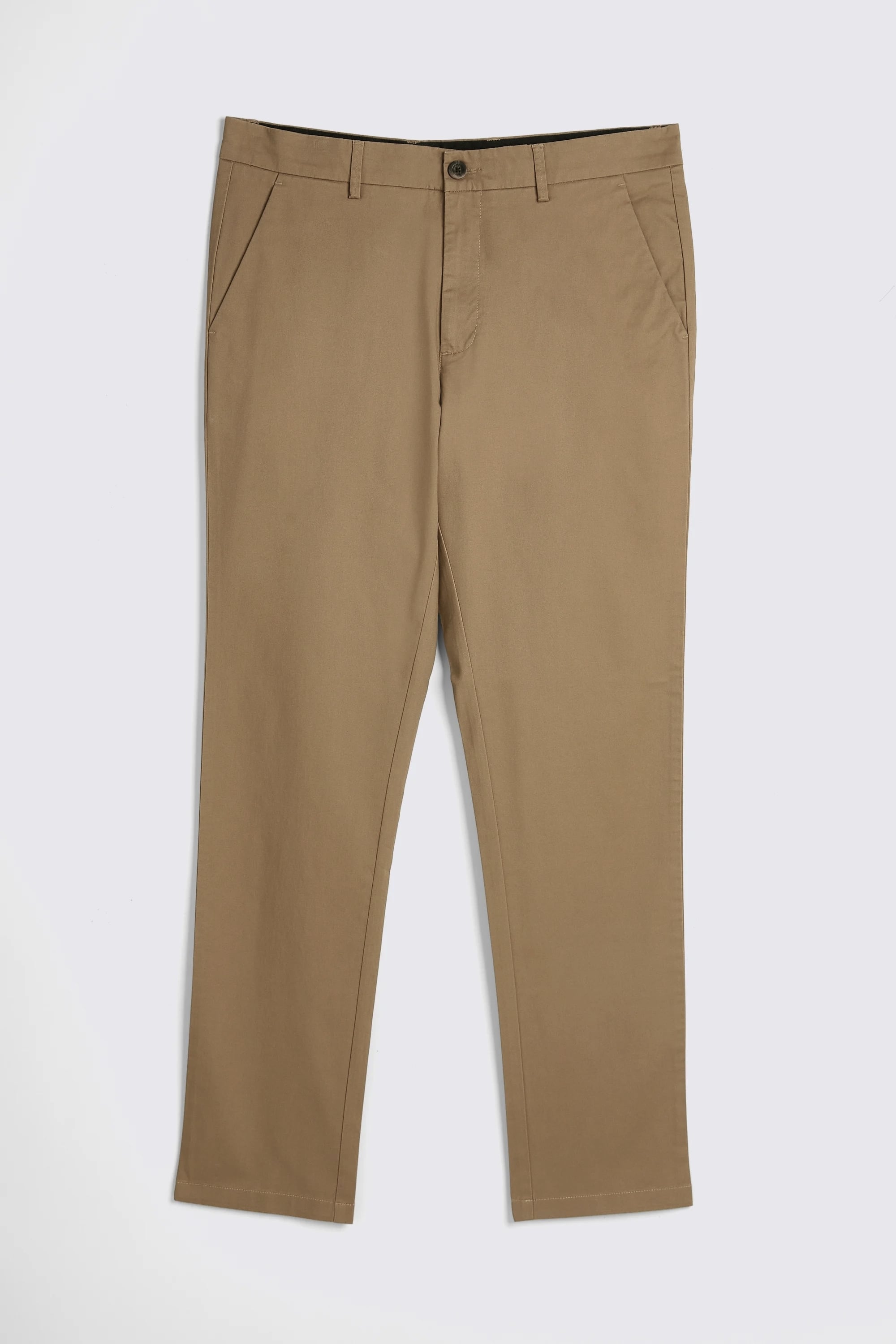 Tailored Fit Tobacco Cotton Chinos