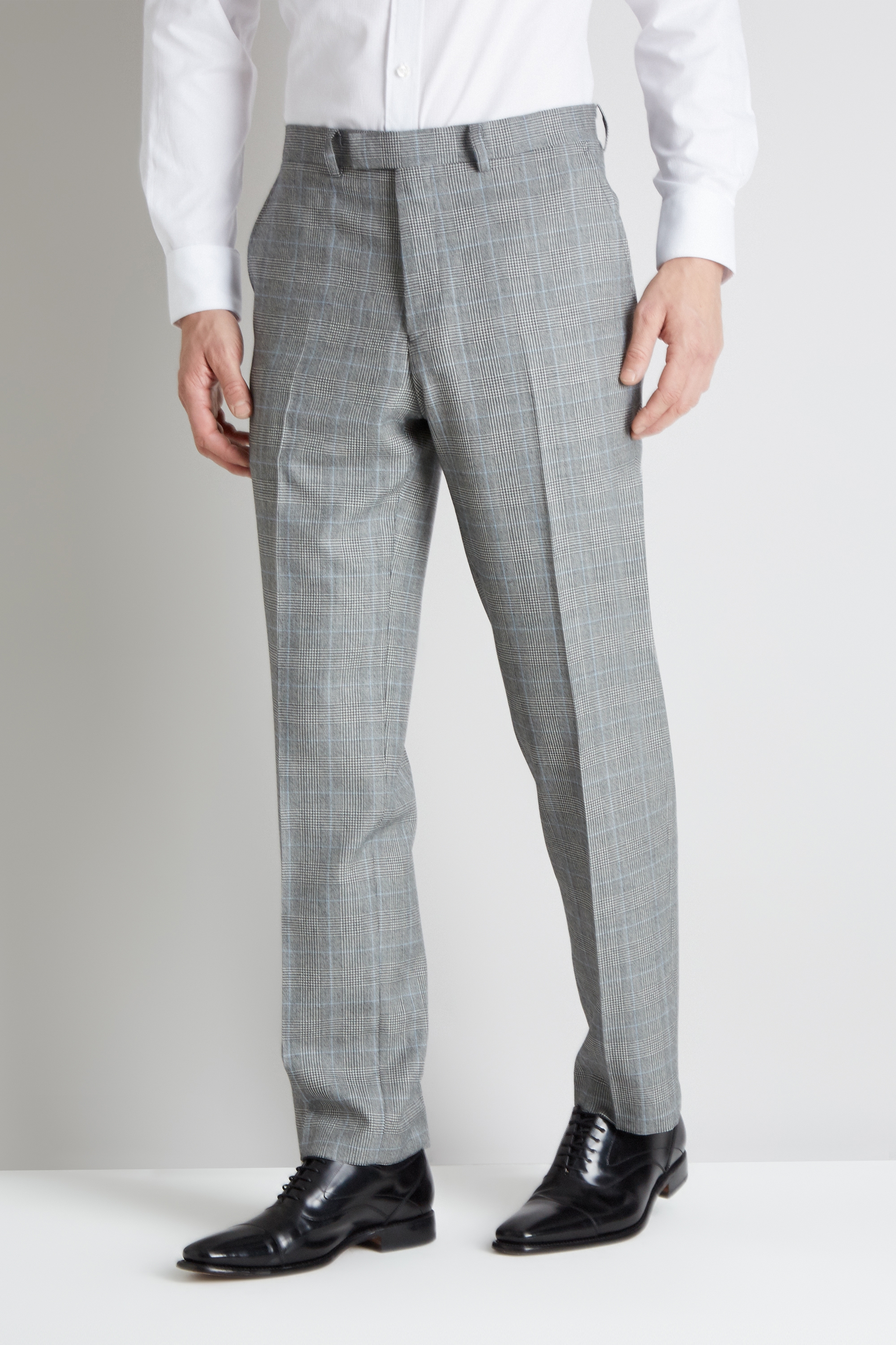 checkered black and white trousers