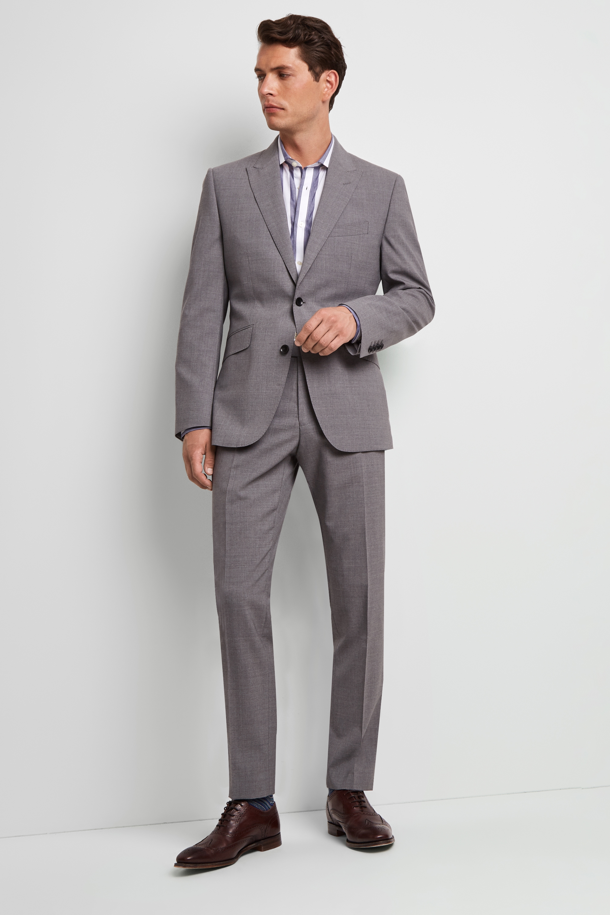 Lanificio F.lli Cerruti Dal 1881 Cloth Tailored Fit Grey iTravel Suit