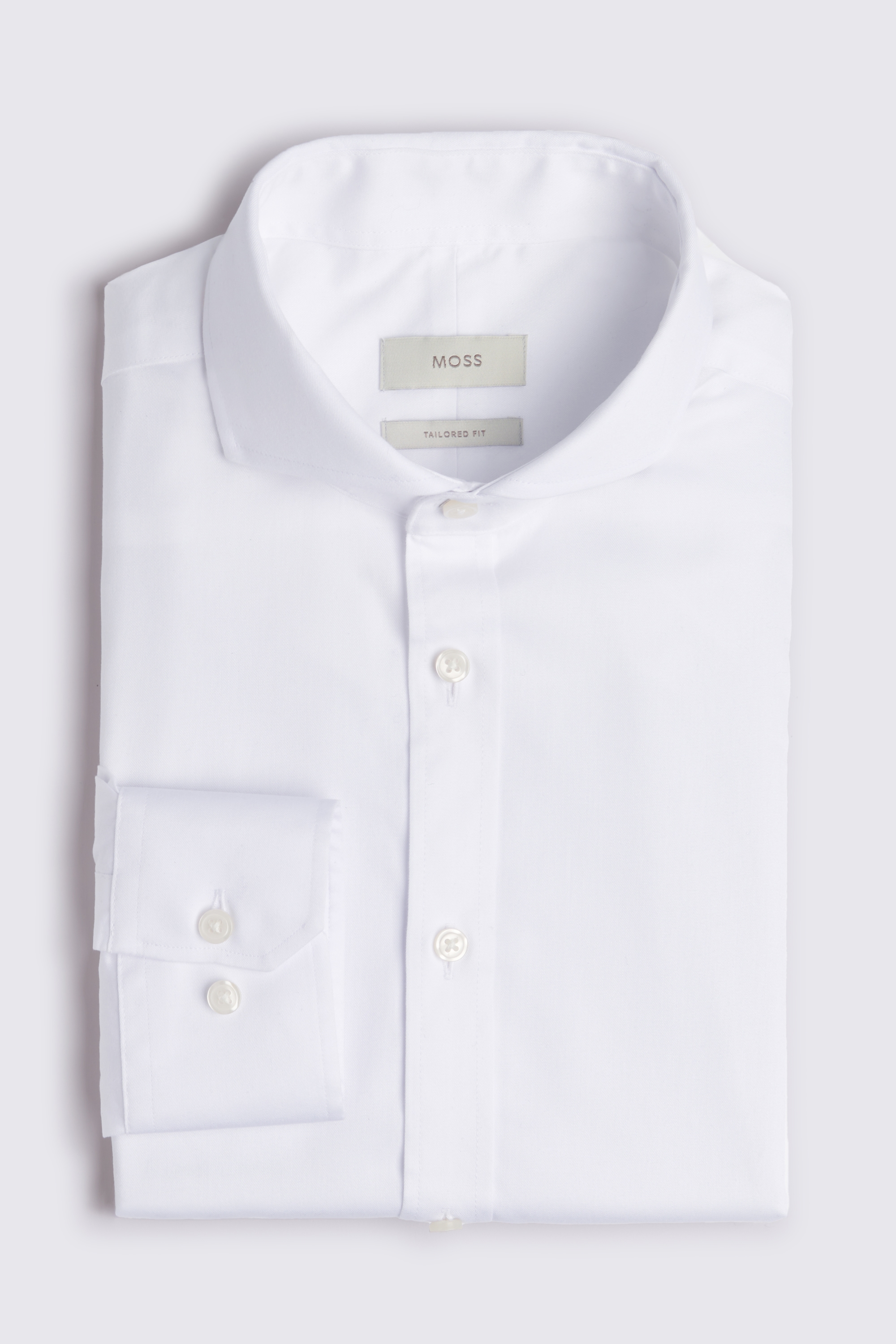 Tailored Fit White Non-Iron Shirt | Buy Online at Moss