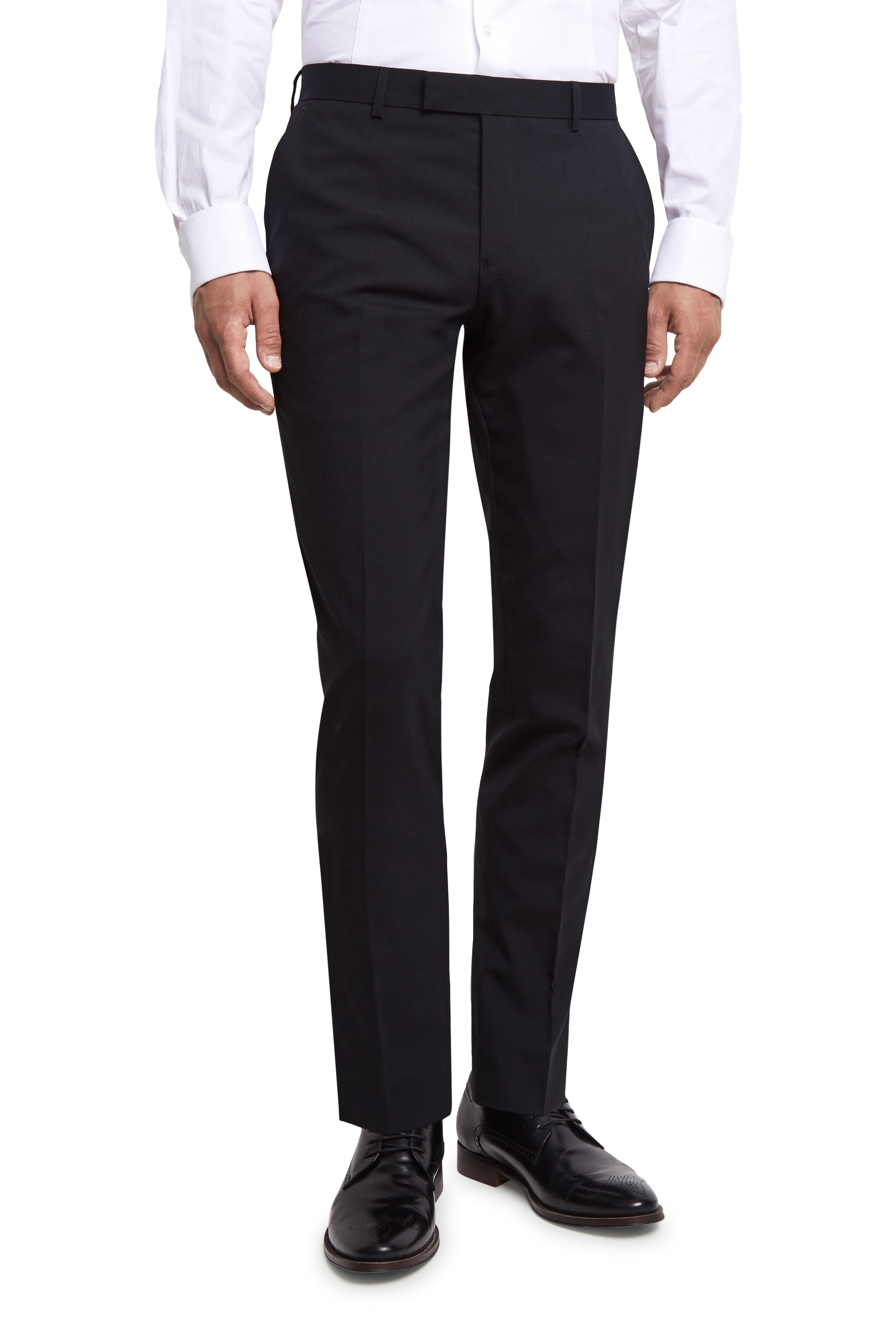 Tailored Fit Black Tuxedo Trousers | Buy Online at Moss