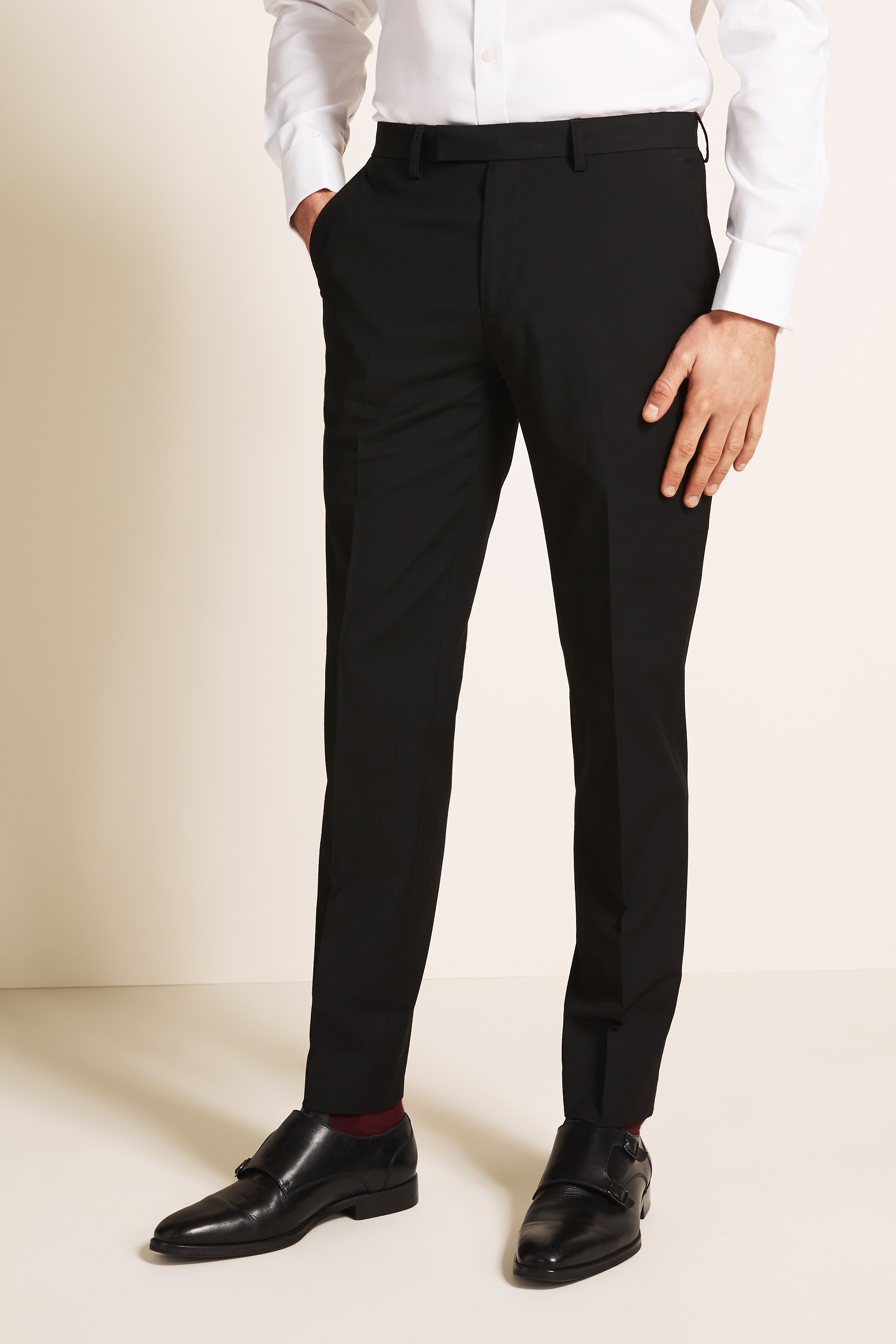 Buy ColorPlus Black Tailored Fit Trousers for Men Online  Tata CLiQ