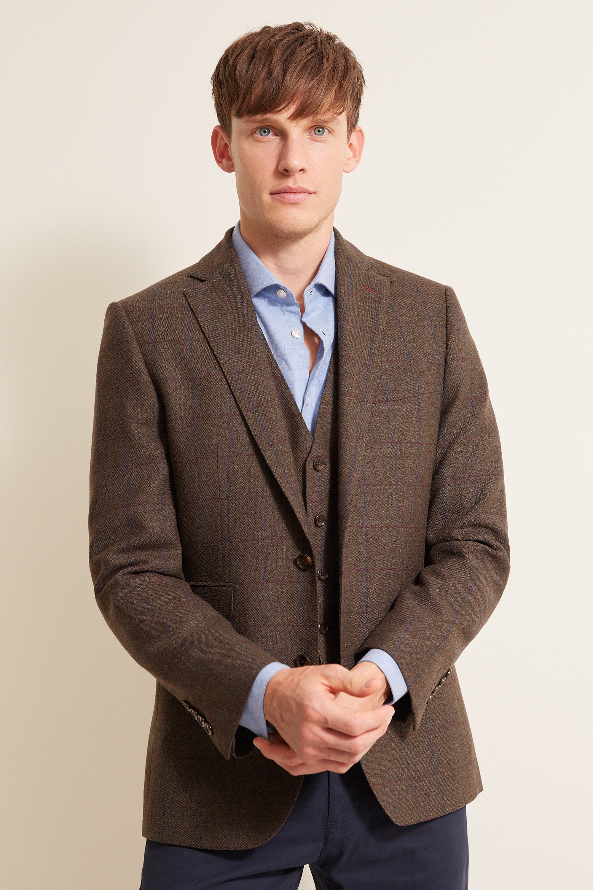 moss 1851 grey windowpane tweed jacket