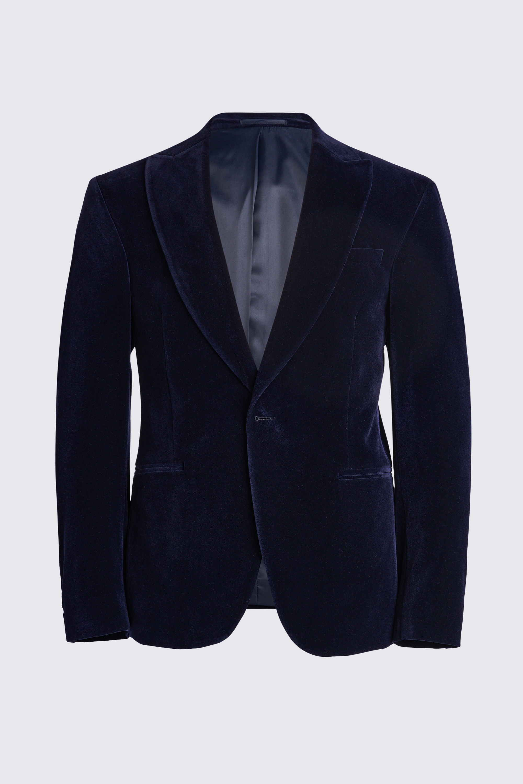 Slim Fit Blue Velvet Jacket | Buy Online at Moss