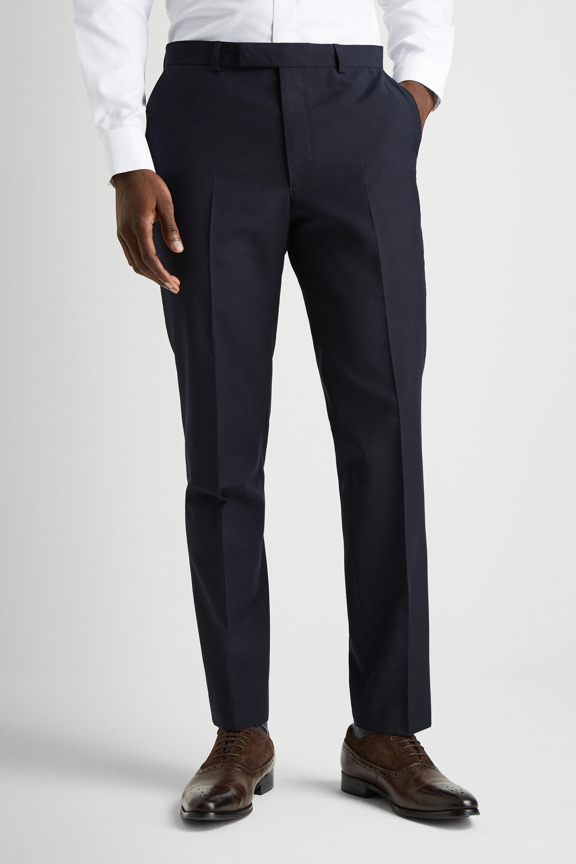 French Connection Slim Fit Navy Trousers