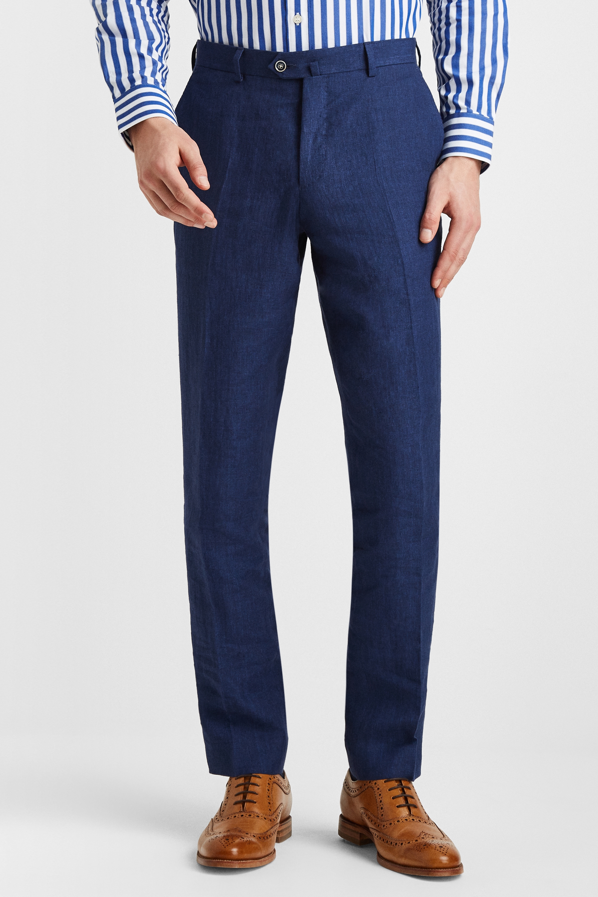 Blue linen pants Clearance