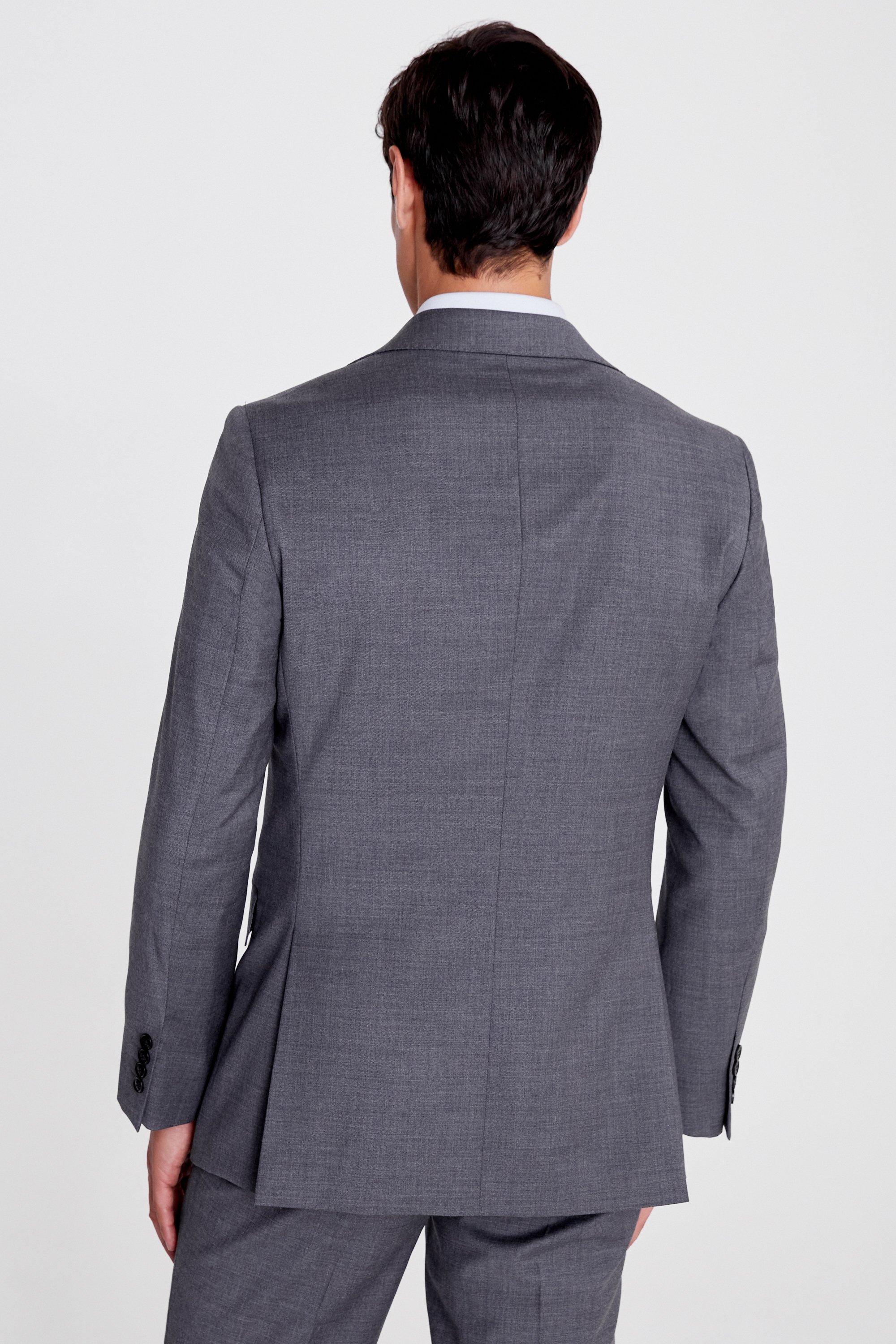 Tailored Fit Grey Twill Jacket | Buy Online at Moss