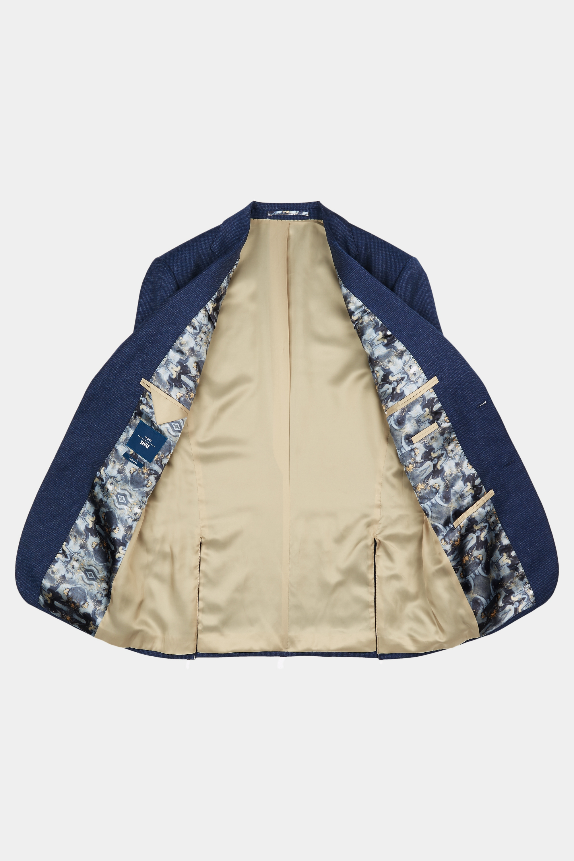 Tailored Fit Blue Houndstooth Jacket