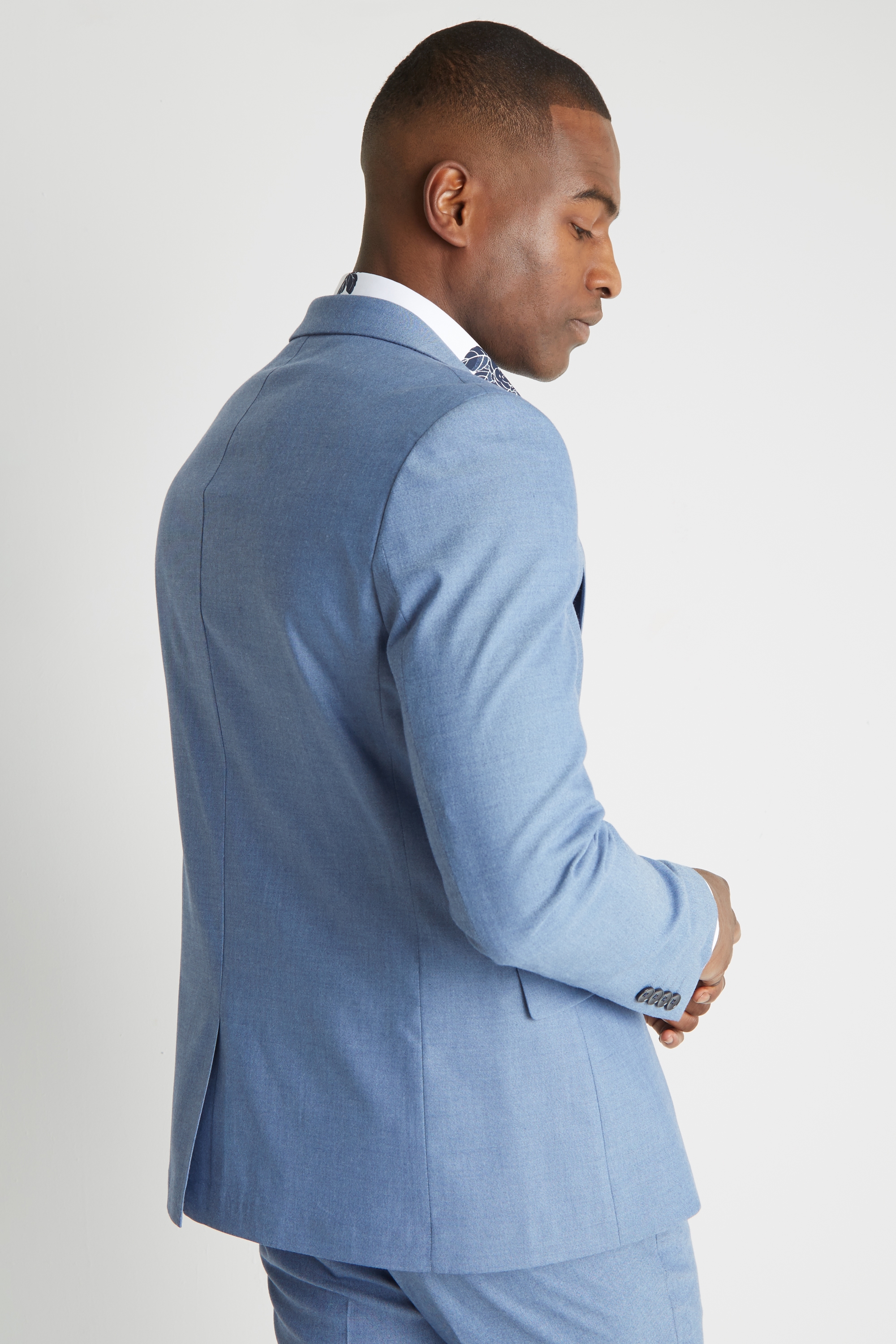 Moss London Slim Fit Chambray Lightweight Jacket