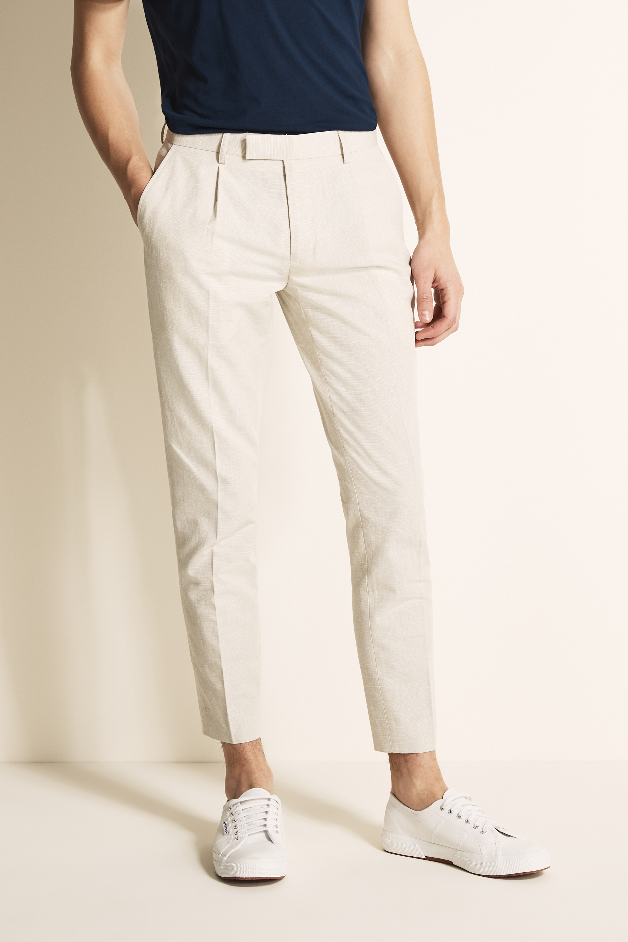 Slim fit linen pants | P13147 | NISSA