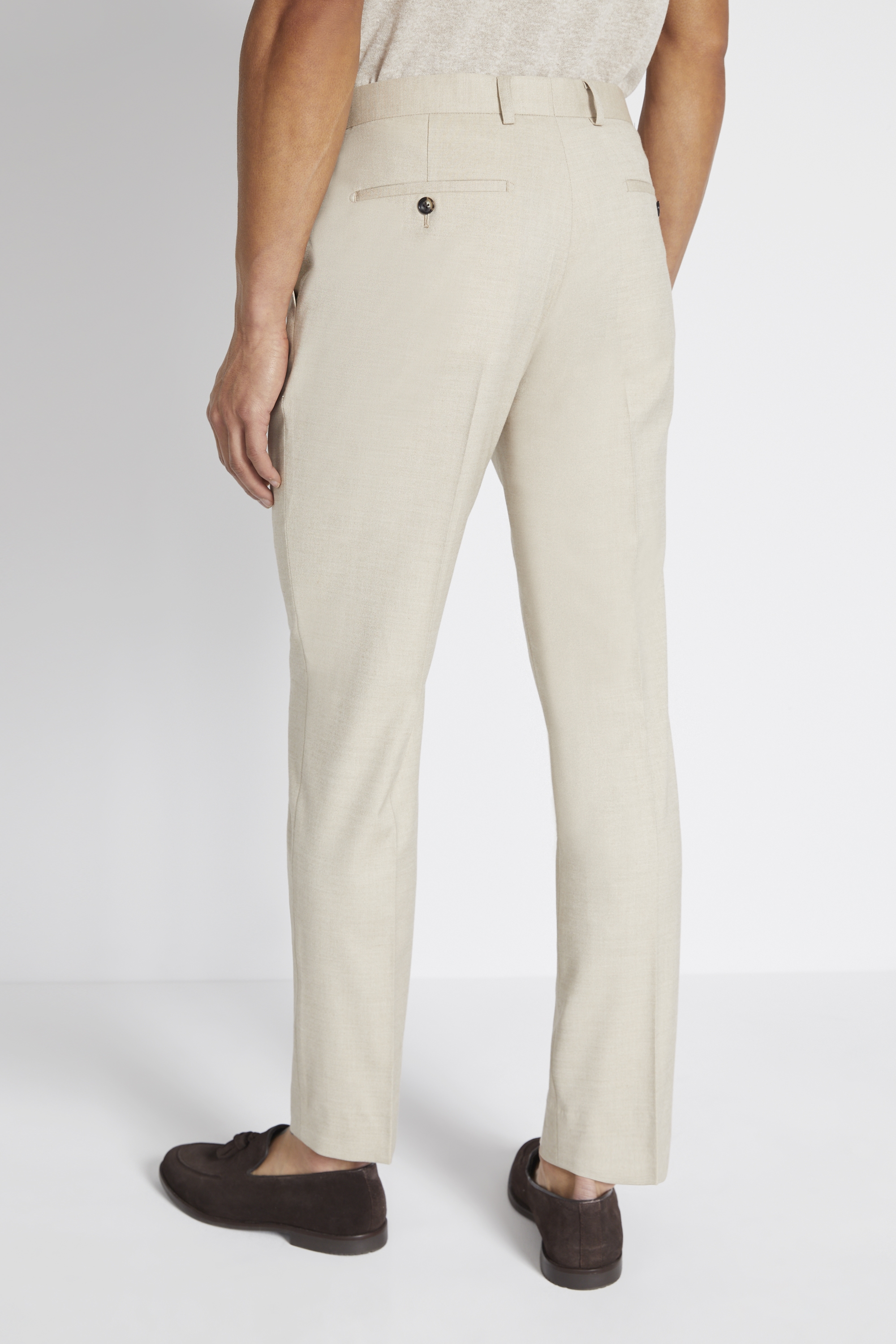 Slim Fit Latte Trousers | Buy Online at Moss