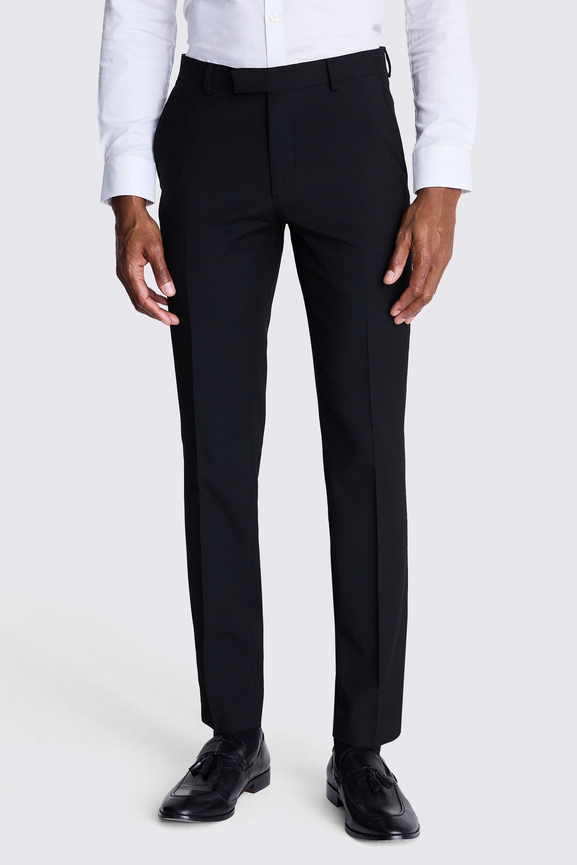 Slim Fit Black Stretch Trousers | Buy Online at Moss