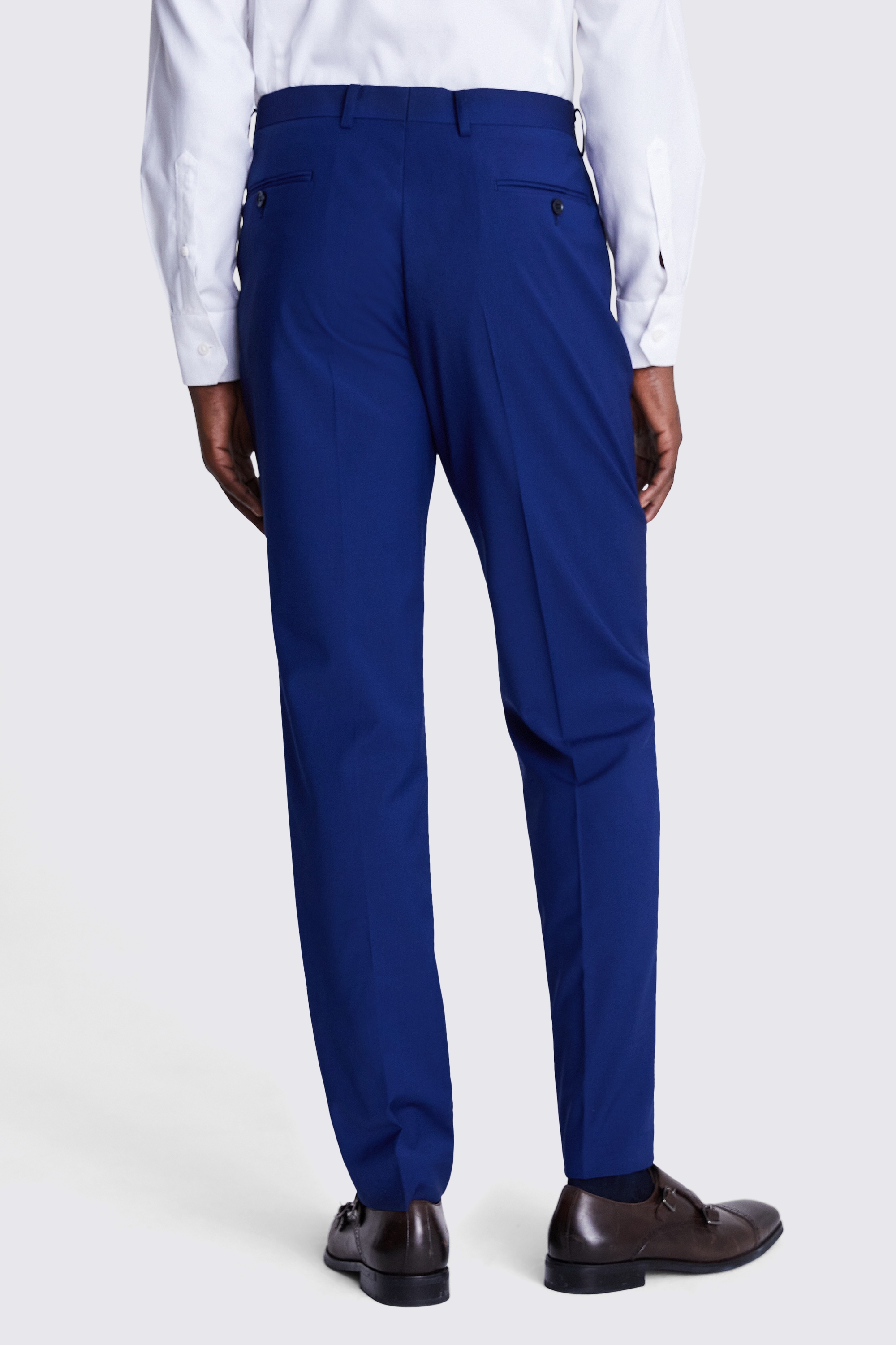 Tailored Fit Royal Blue Performance Trousers | Buy Online at Moss