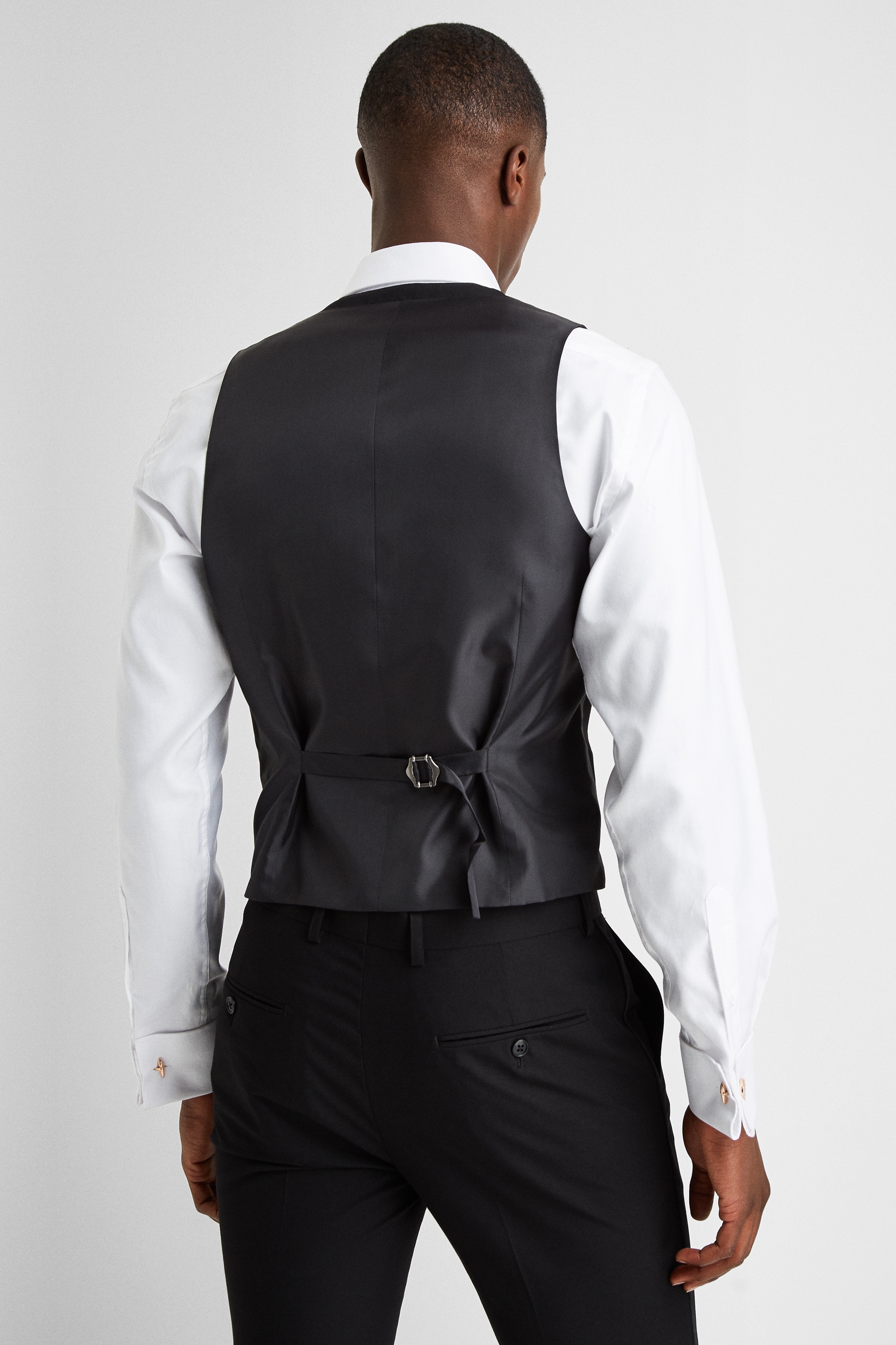 Slim Fit Black Dress Waistcoat | Buy Online at Moss