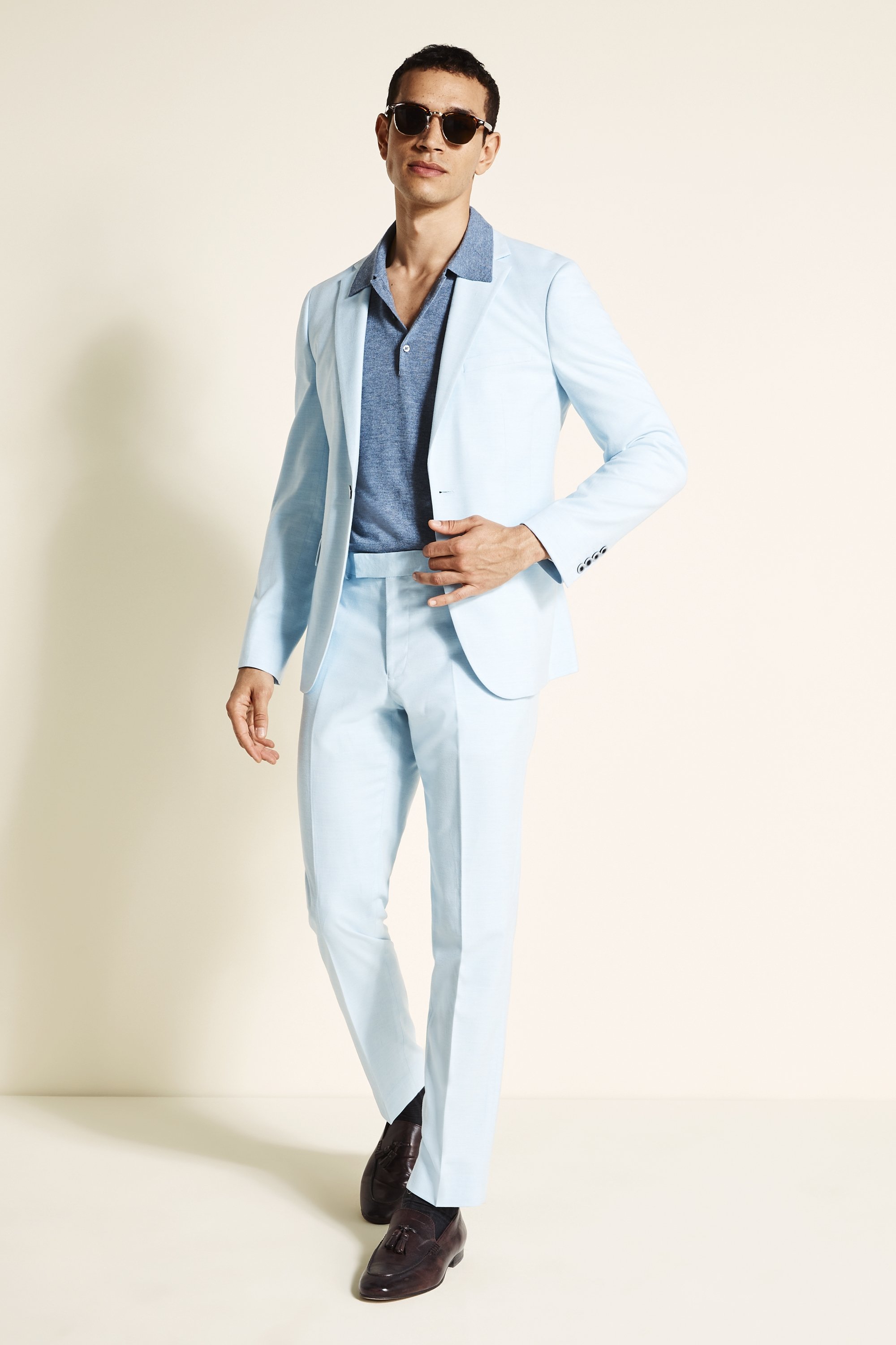 Slim Fit Sky Blue Jacket | Buy Online at Moss