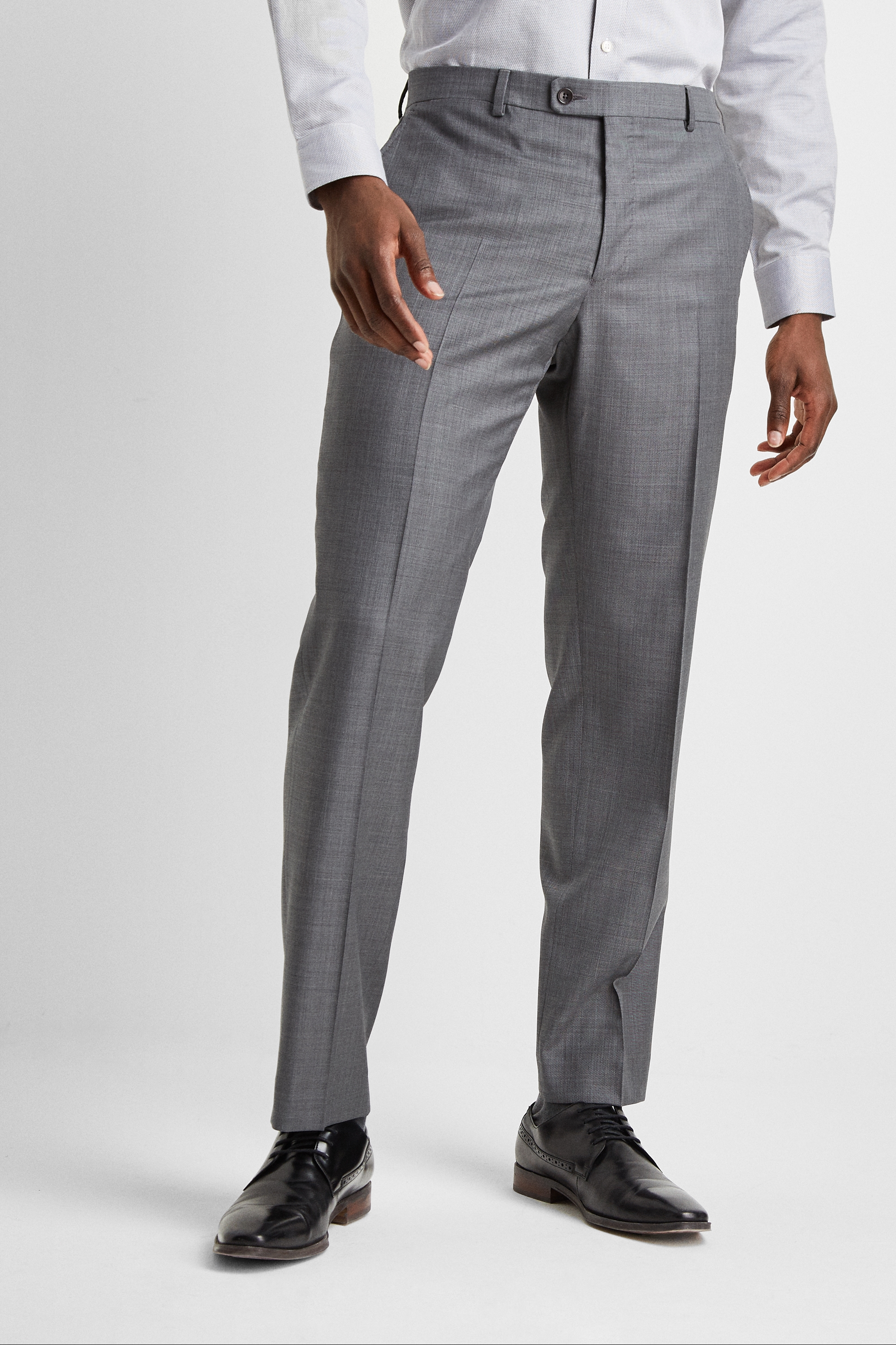 Ermenegildo Zegna Cloth Regular Fit Plain Grey Trousers
