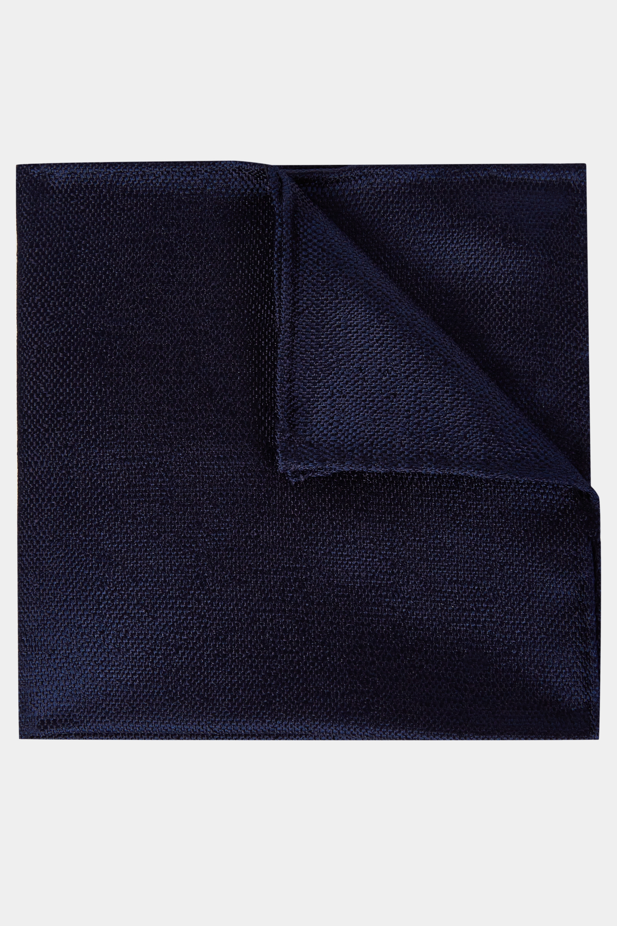 Navy Melange Silk Pocket Square