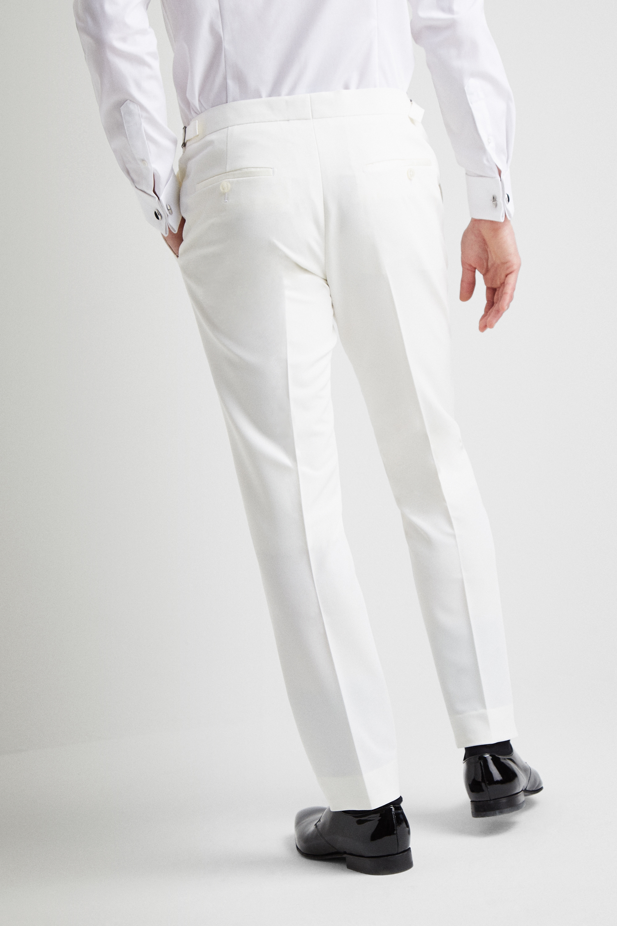 Off White SilkLinen Jacket  Black Linen Tuxedo Trouser for Men  Tailored   Made to Measure  Oscar Hunt