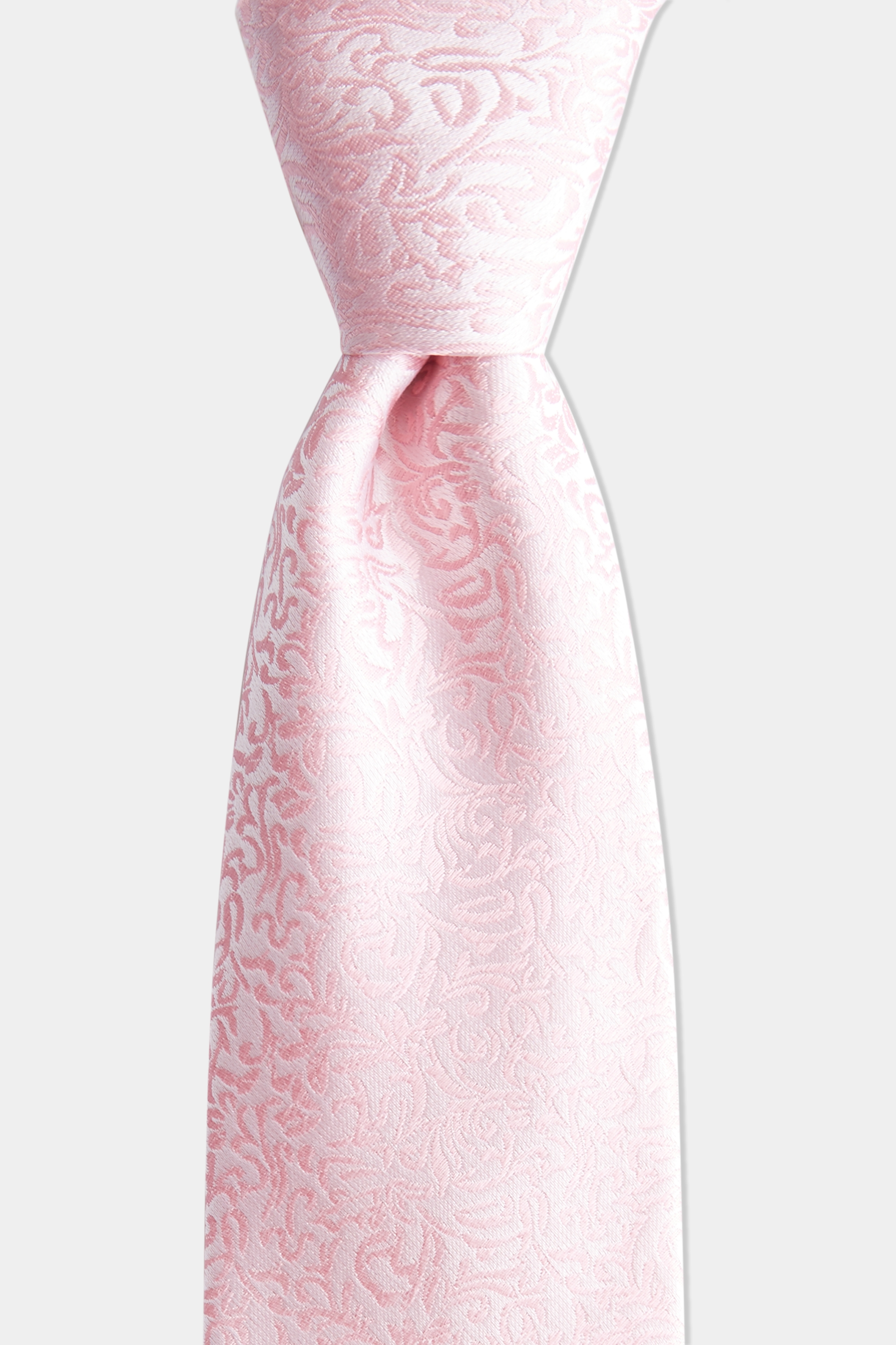Moss 1851 Pink Leaf Pattern Silk Tie