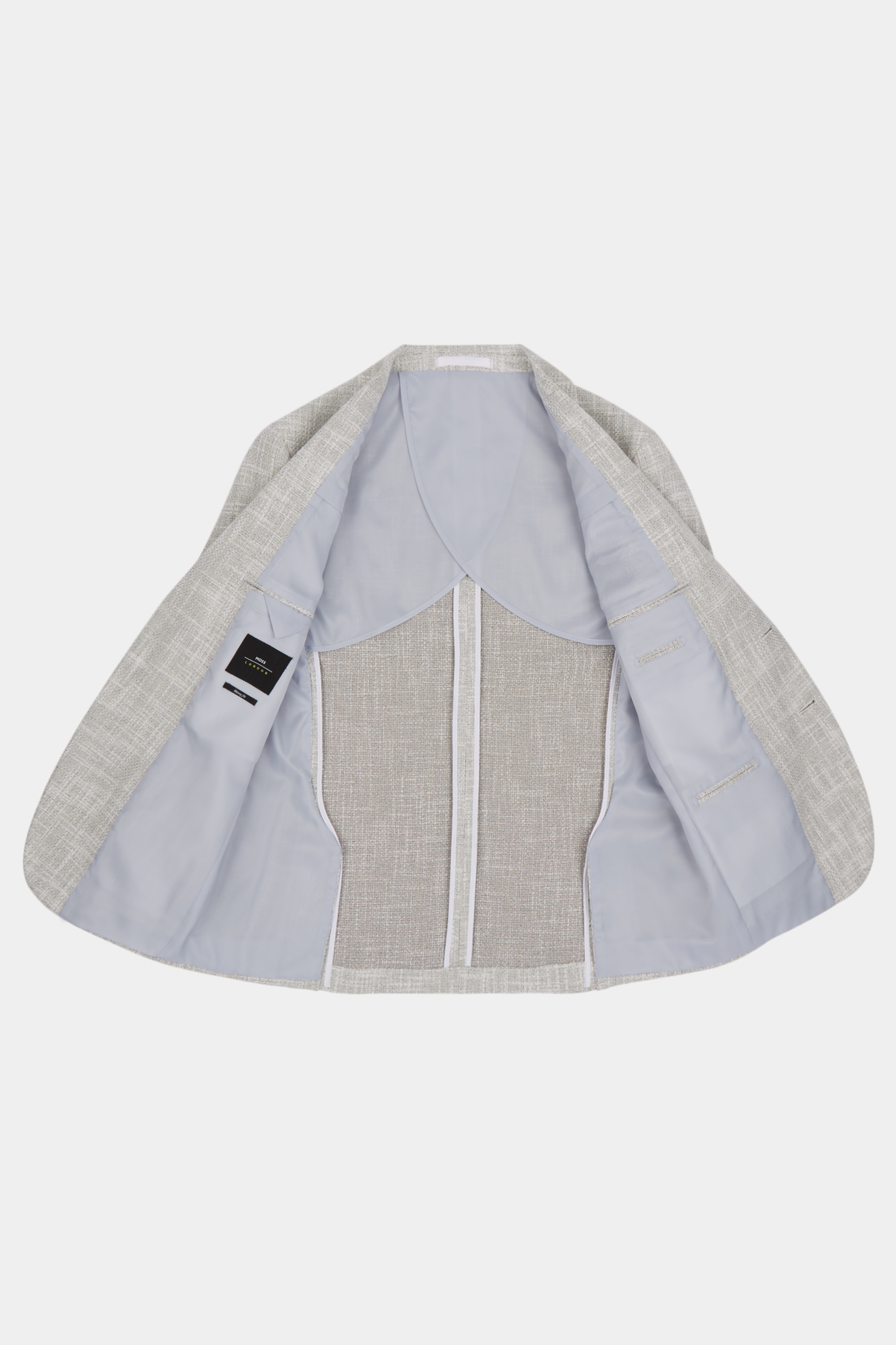 Moss London Slim Fit Light Grey Texture Jacket | Buy Online at Moss