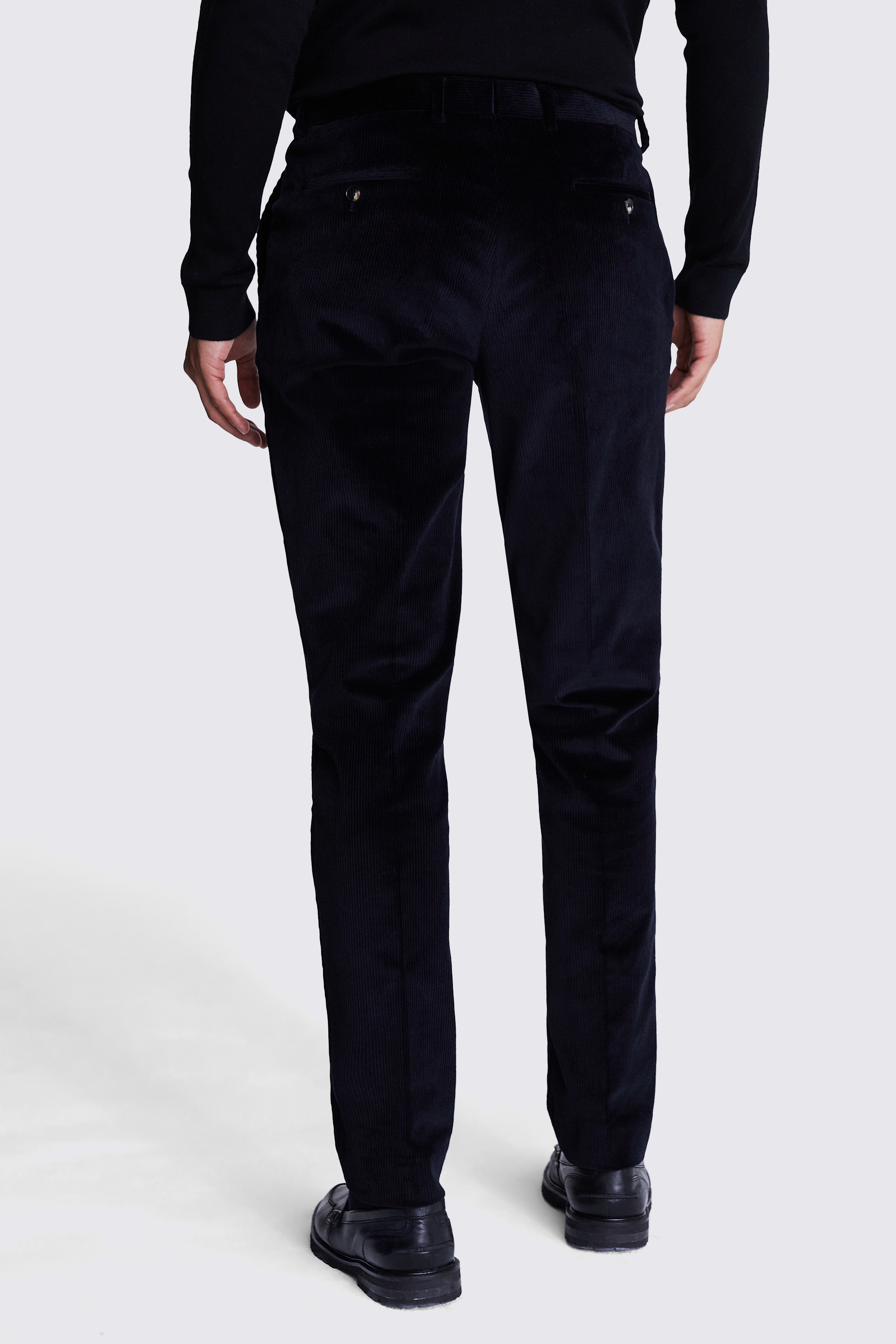 Slim Fit Ink Corduroy Trousers | Buy Online at Moss