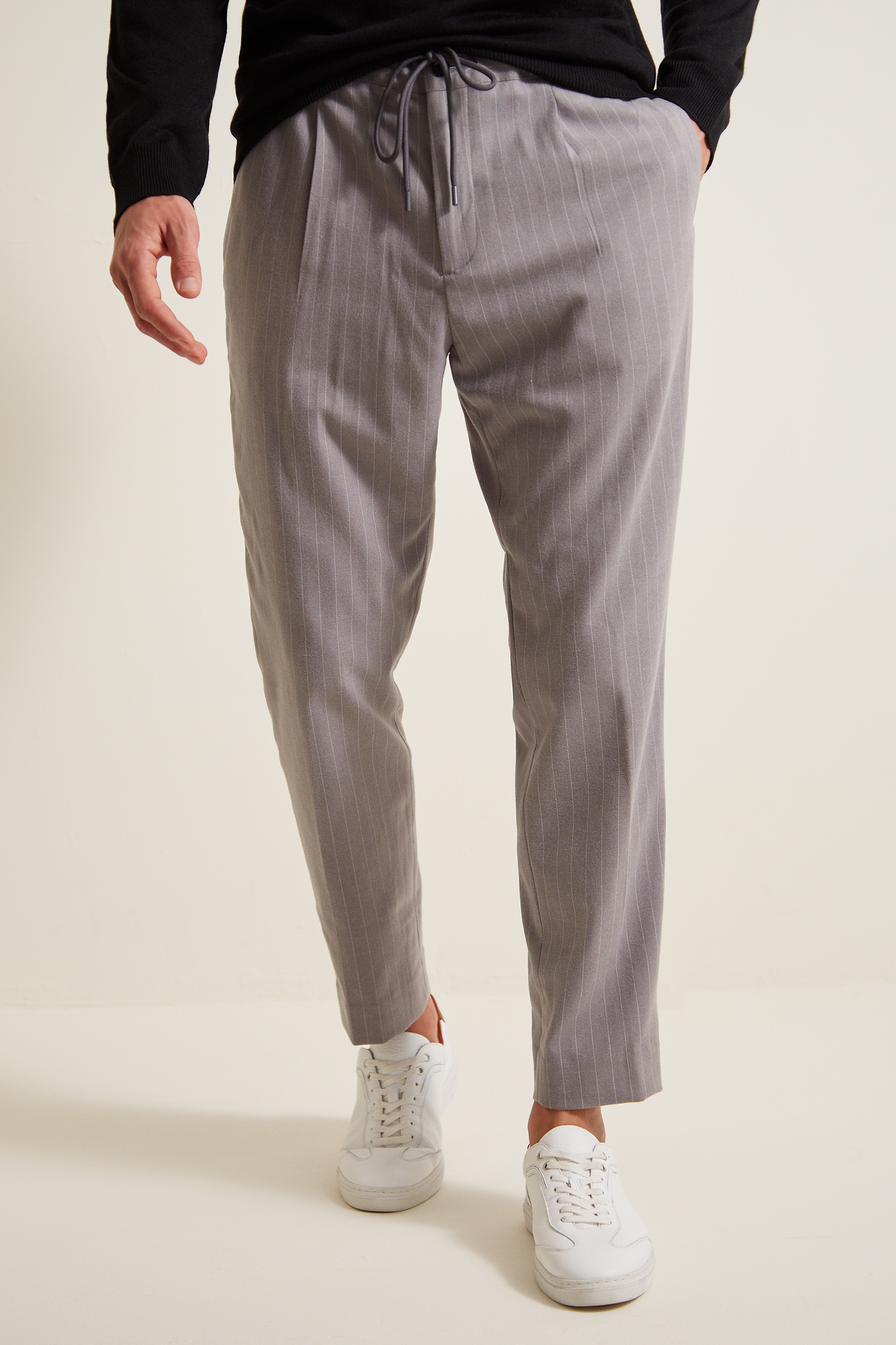 100% Wool Morning Stripe Trousers Waist 34" Inside Leg 30" 