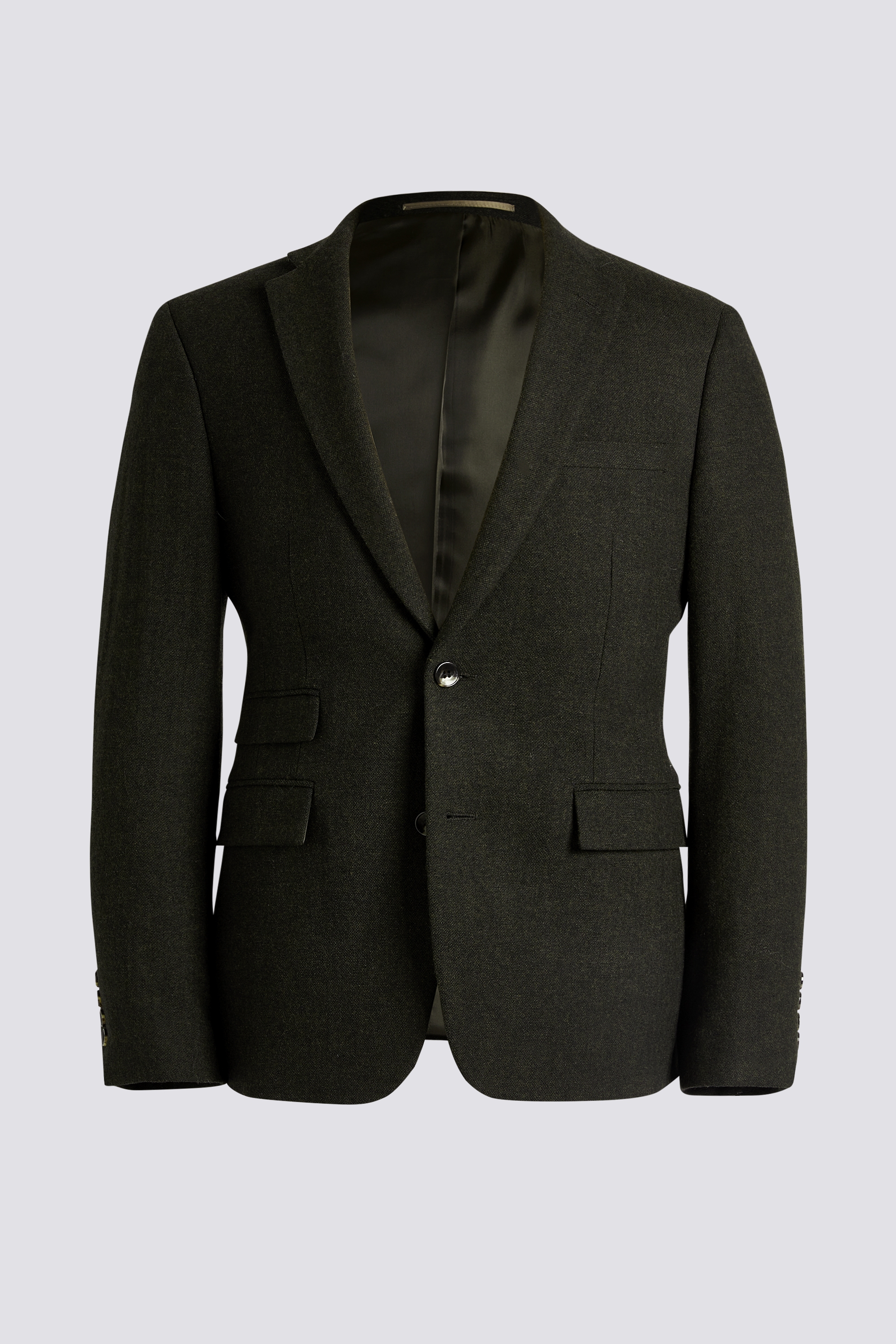 Slim Fit Khaki Donegal Tweed Suit