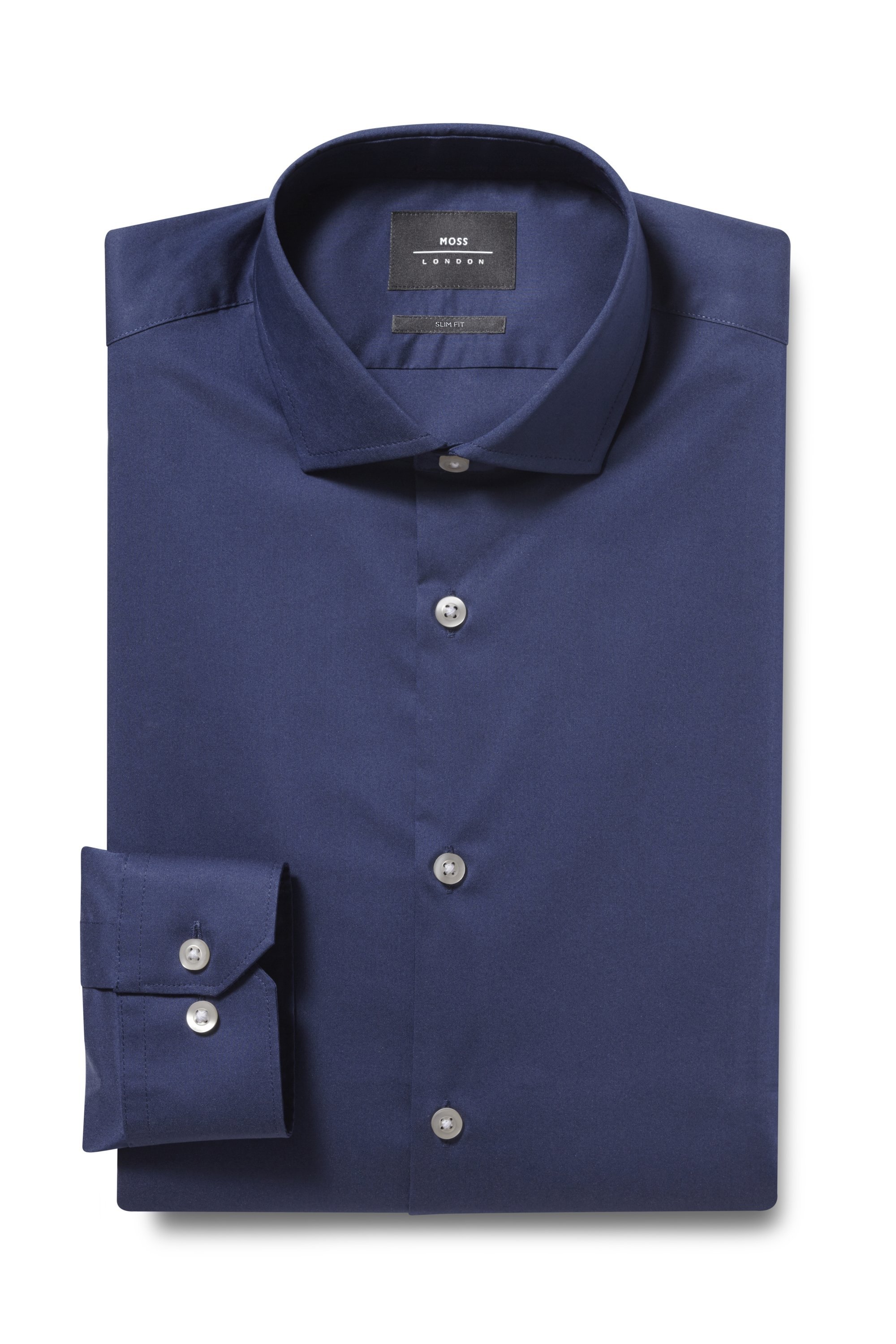 navy slim fit shirt