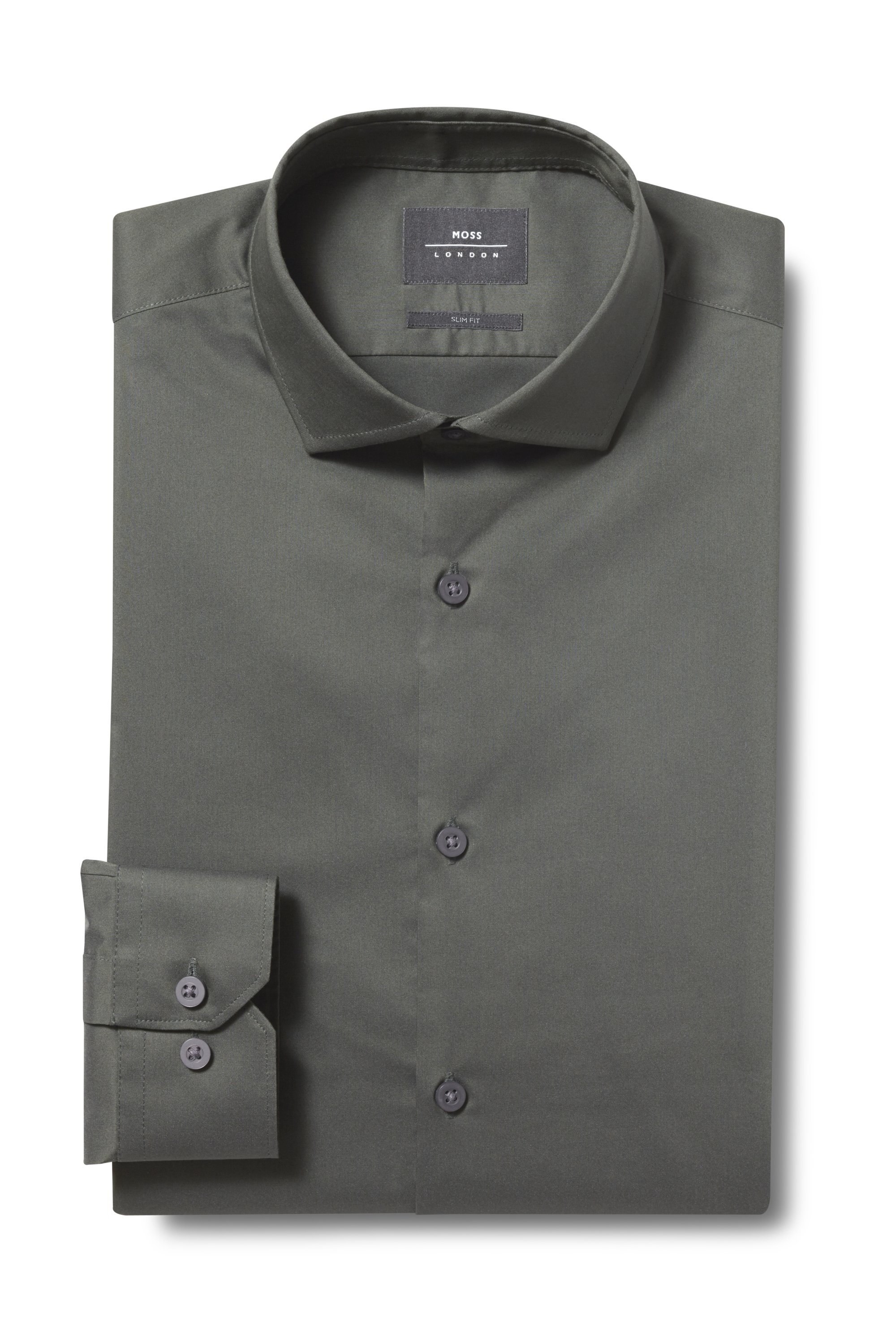 Slim Fit Green Stretch Shirt