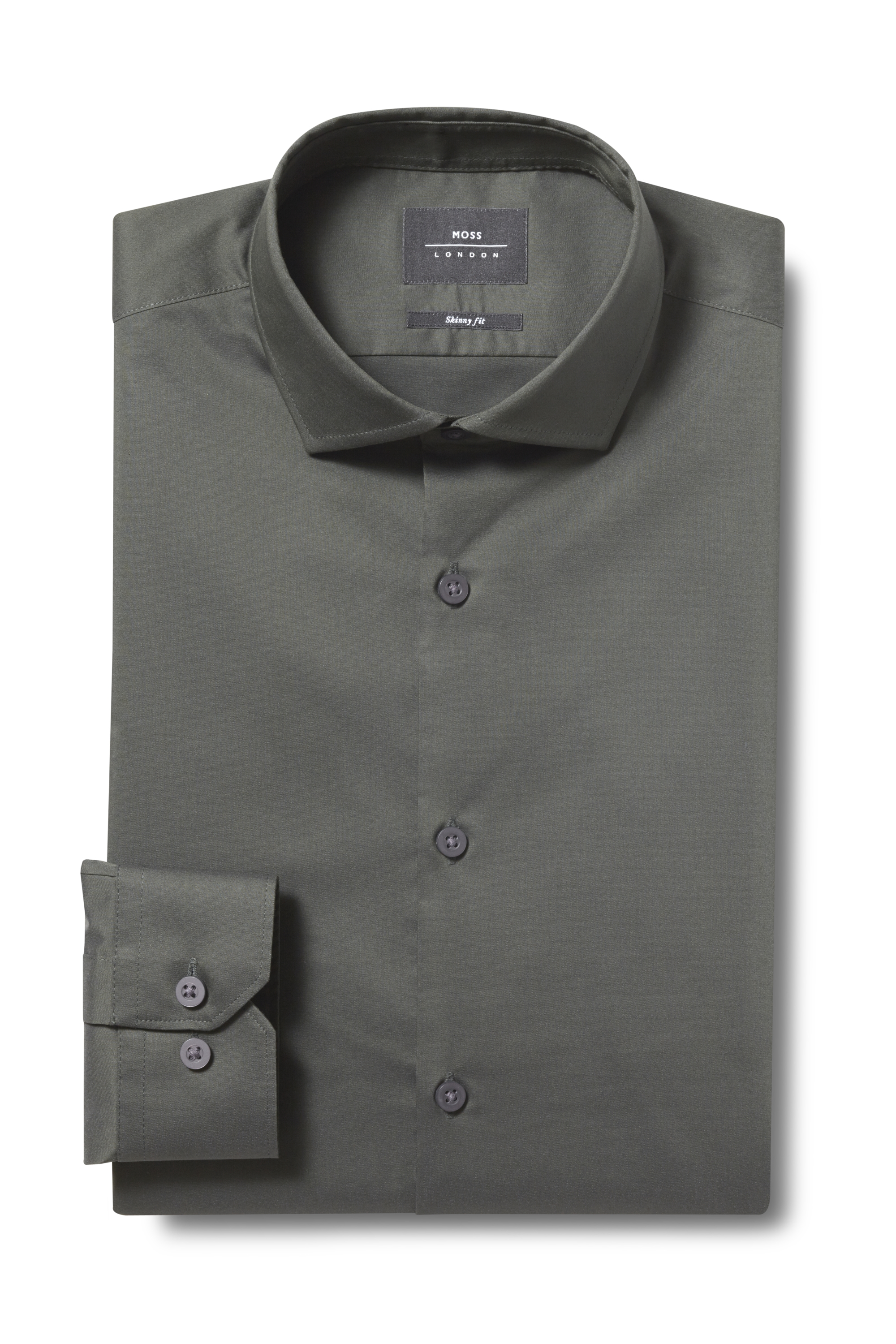 Slim Fit Green Stretch Shirt
